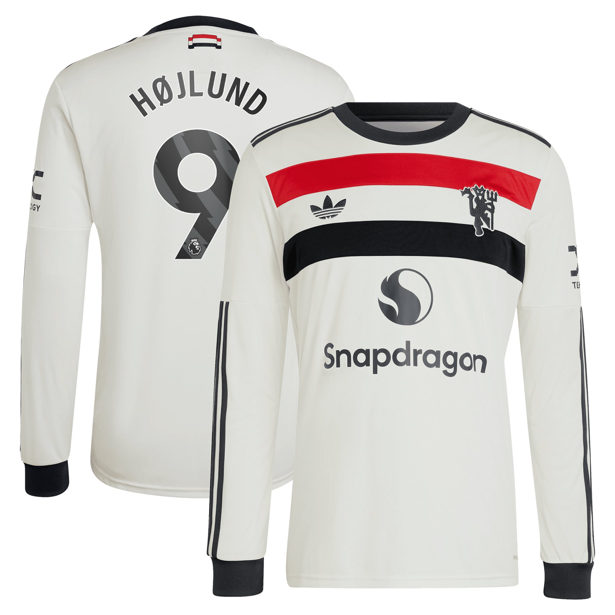 Rasmus H Jlund Manchester United Youth Originals 2024/25 Third Replica Long Sleeve Jersey Cream Youth