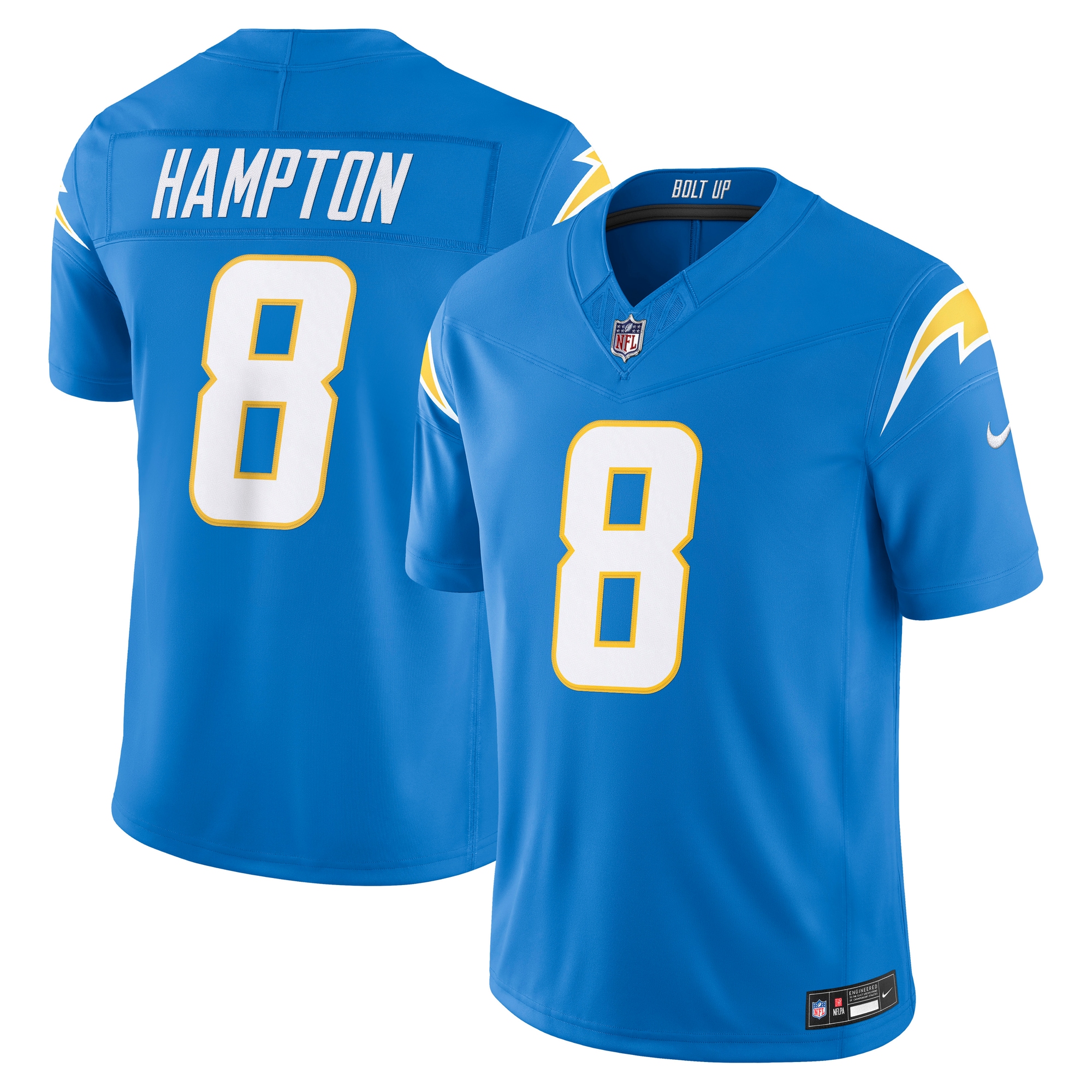Omarion Hampton Los Angeles Chargers Youth Team Vapor F U S E Stitched Limited Jersey Powder Blue Youth