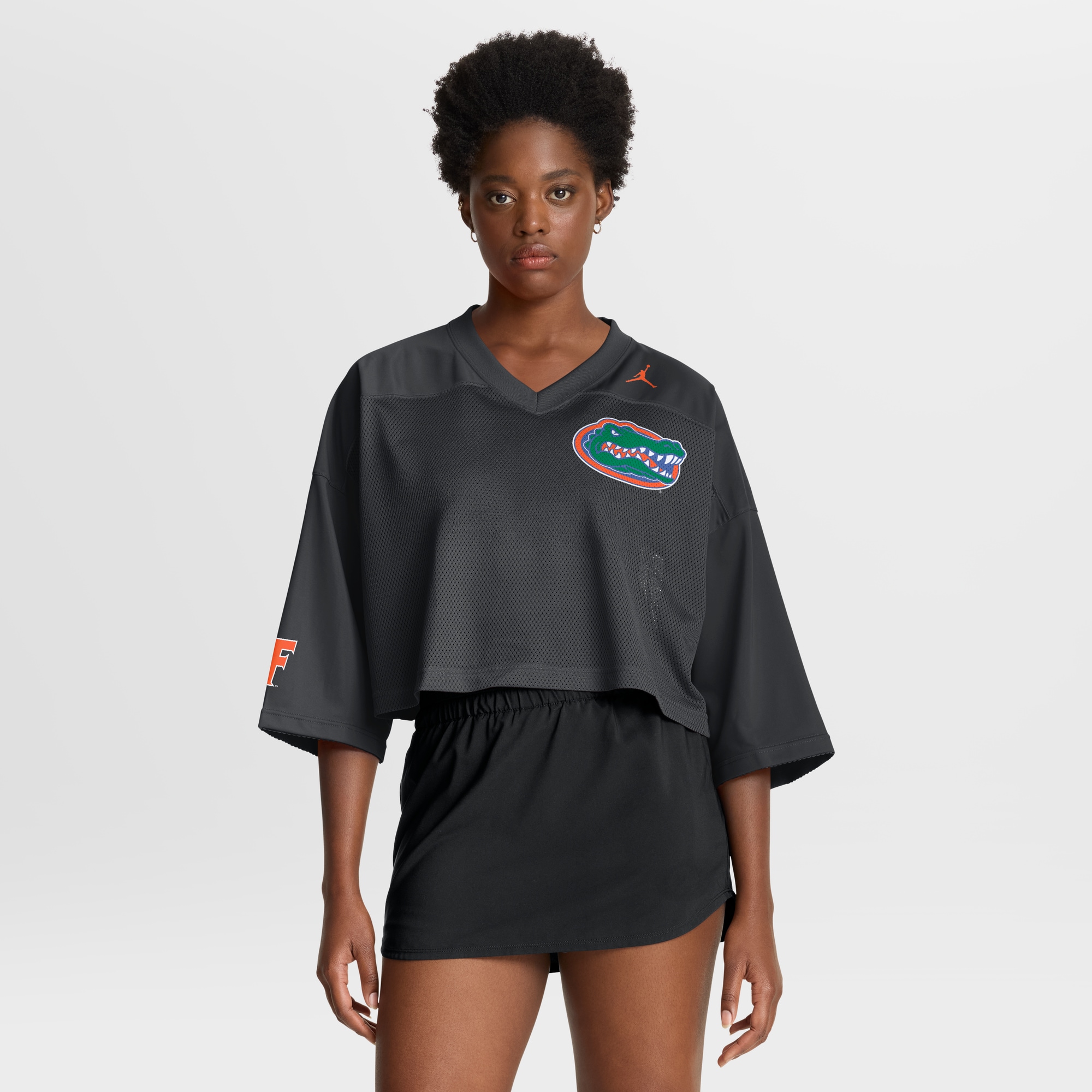 Florida Gators Youth Jordan Brand Cropped Mesh Fashion Jersey Black Youth