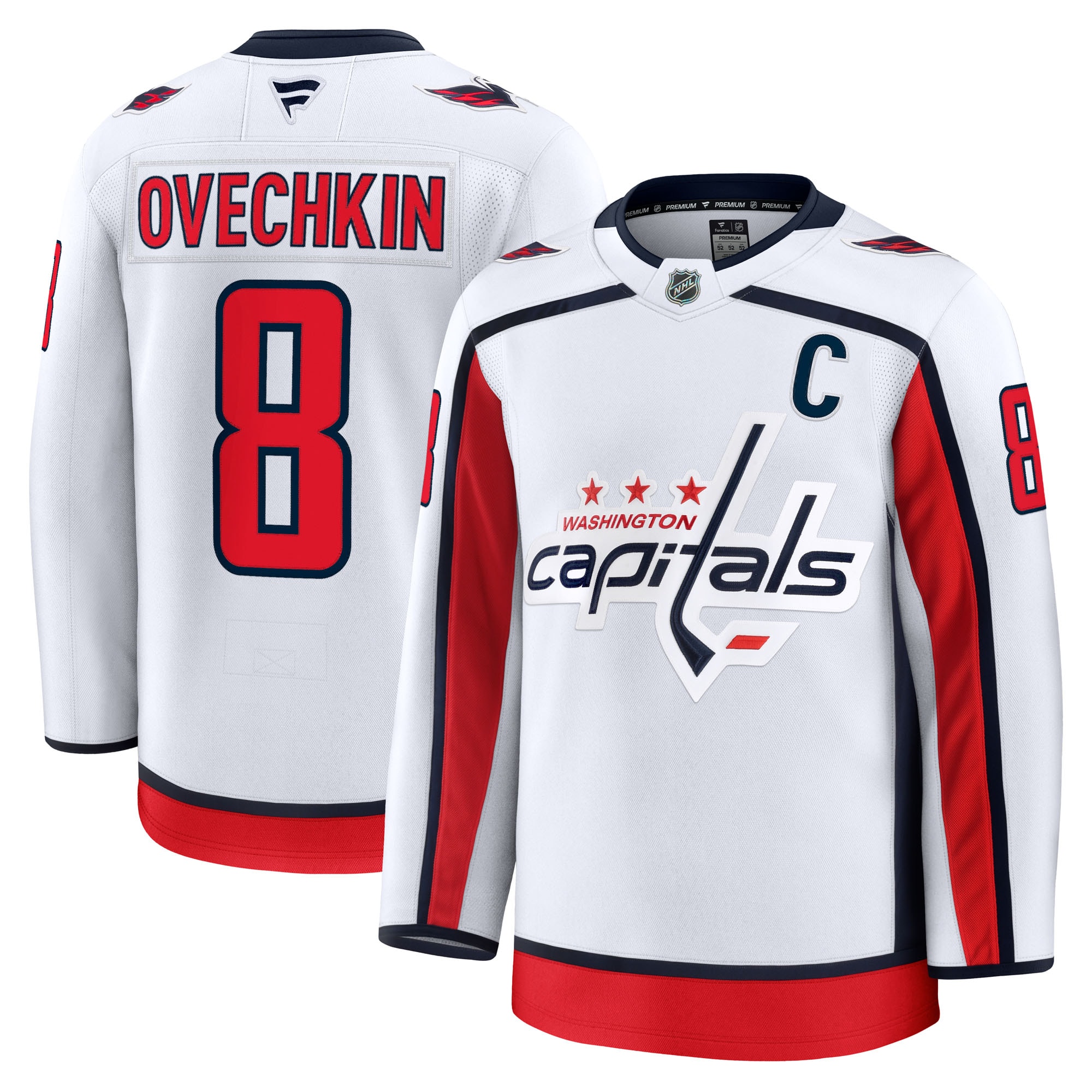 Alexander Ovechkin Washington Capitals Youth Away Premium Jersey White Youth