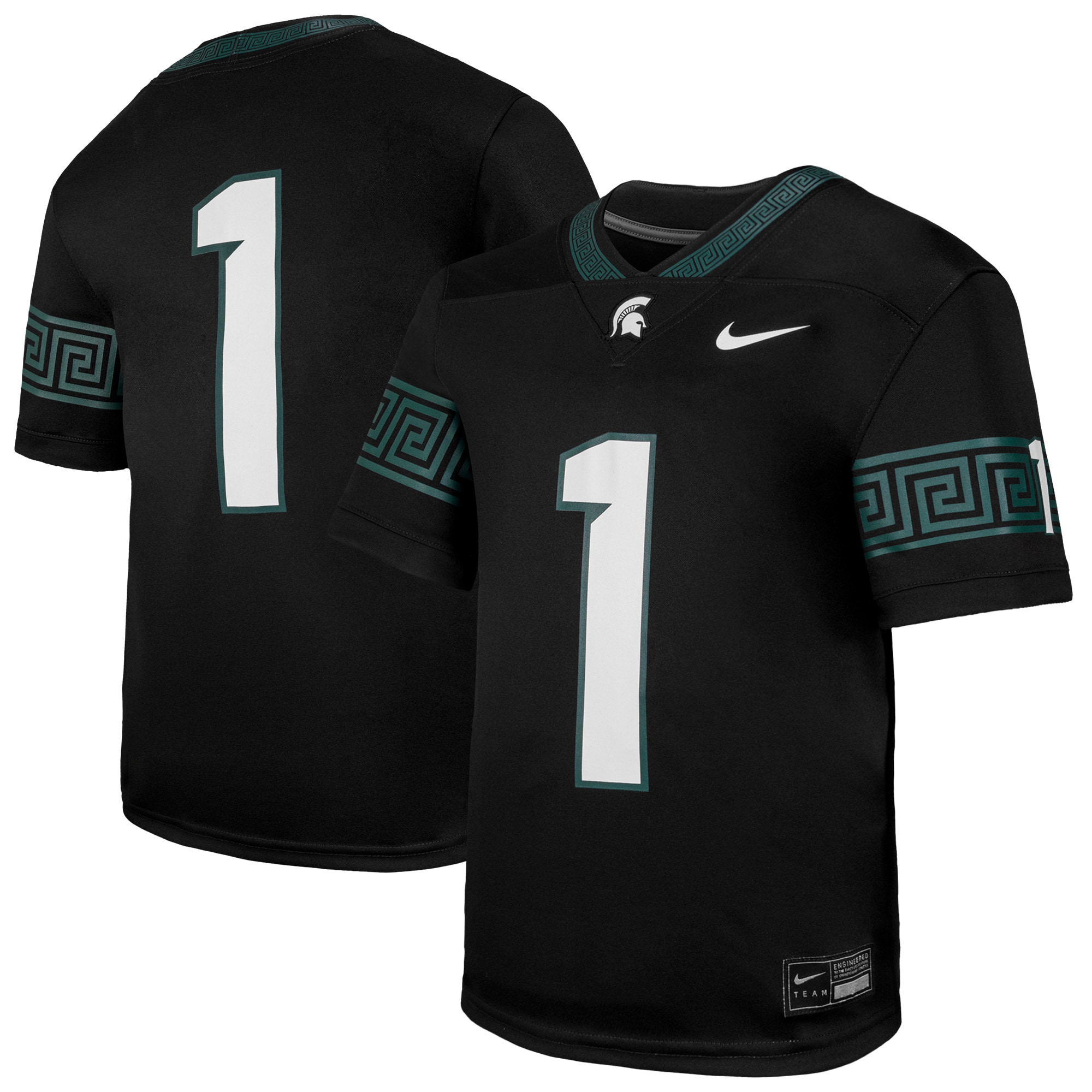 1 Michigan State Spartans Youth Untouchable Replica Game Jersey Black