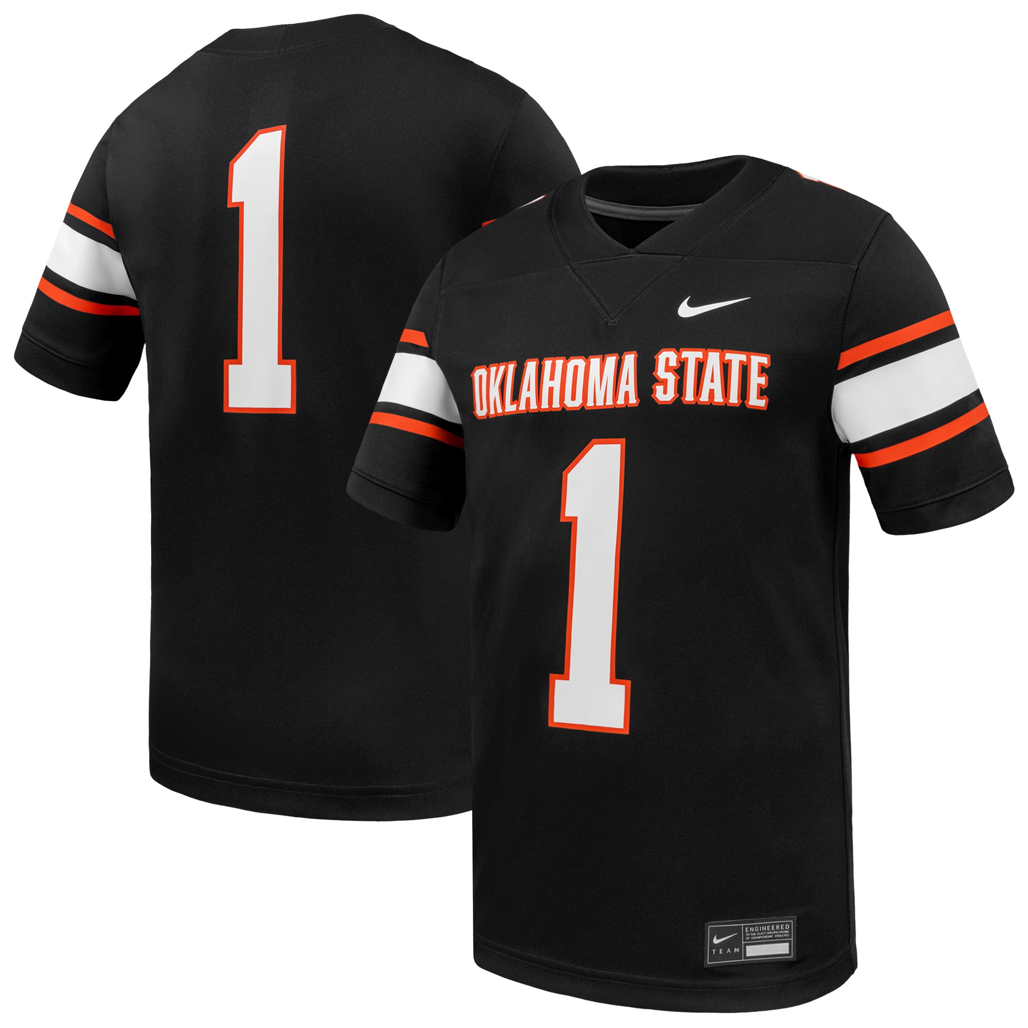 1 Oklahoma State Cowboys Youth Game Football Jersey Black Youth