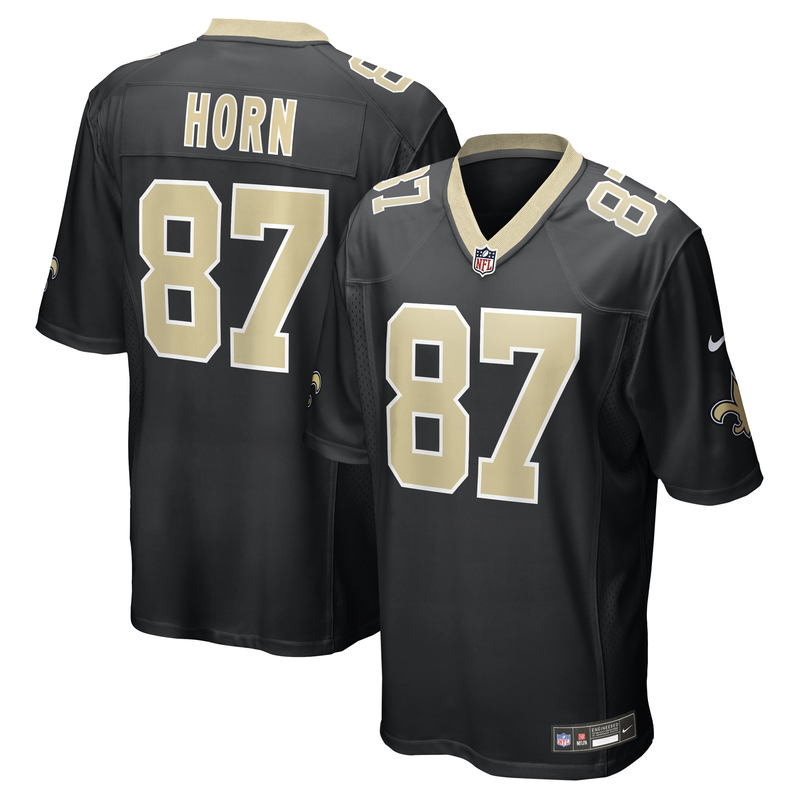Joe Horn New Orleans Saints Youth Game Retired Player Jersey Black Youth