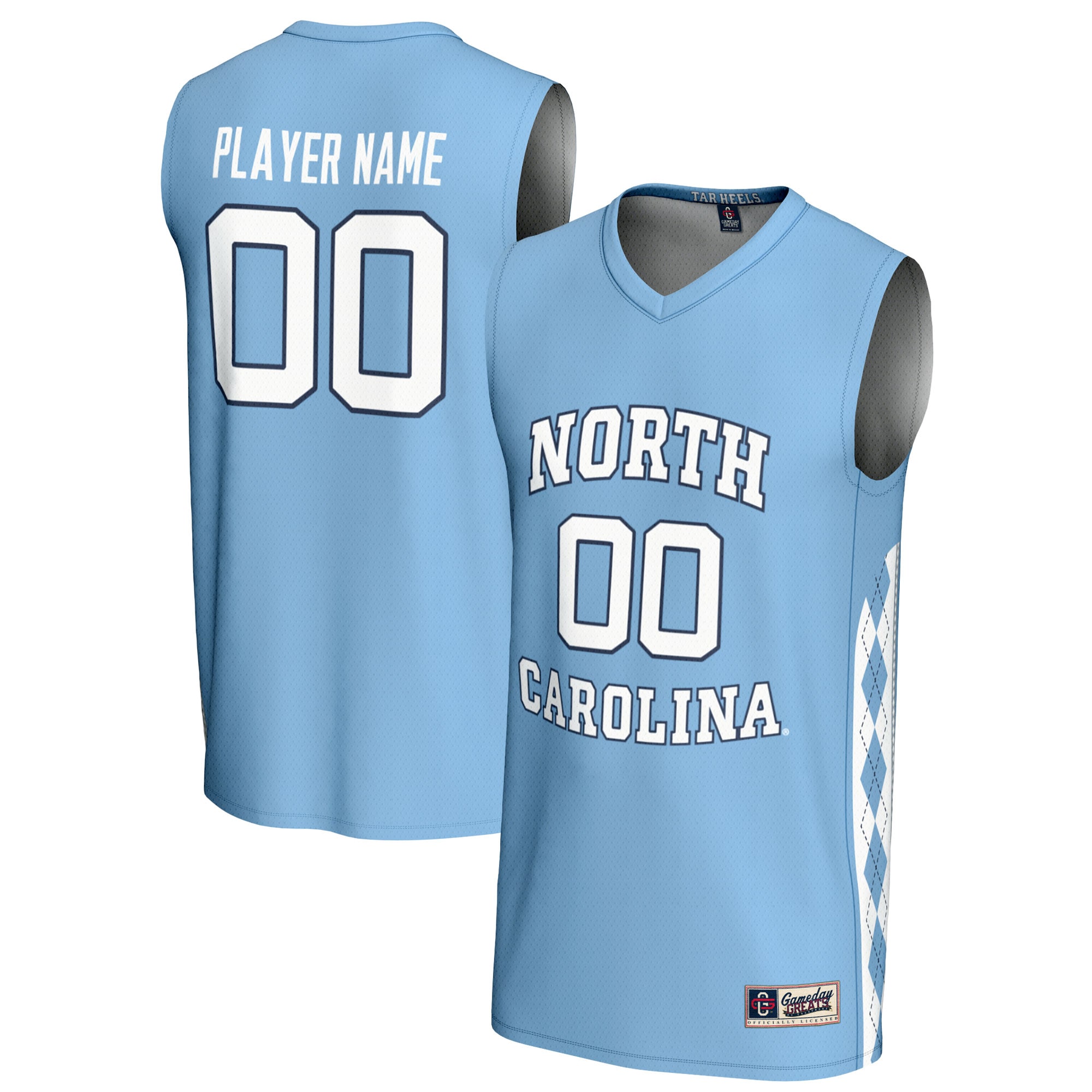 North Carolina Tar Heels Gameday Greats Unisex Nil Pick A Player Lightweight Women S Basketball Jersey Carolina Blue