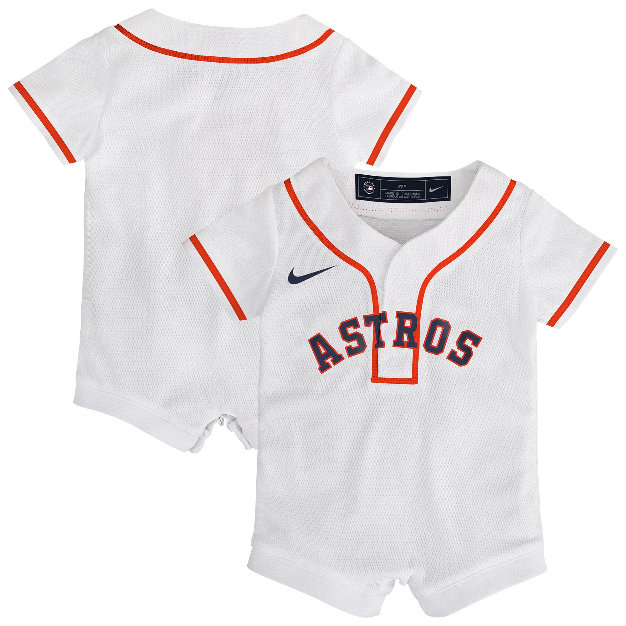 Houston Astros Newborn Home Replica Romper Jersey White