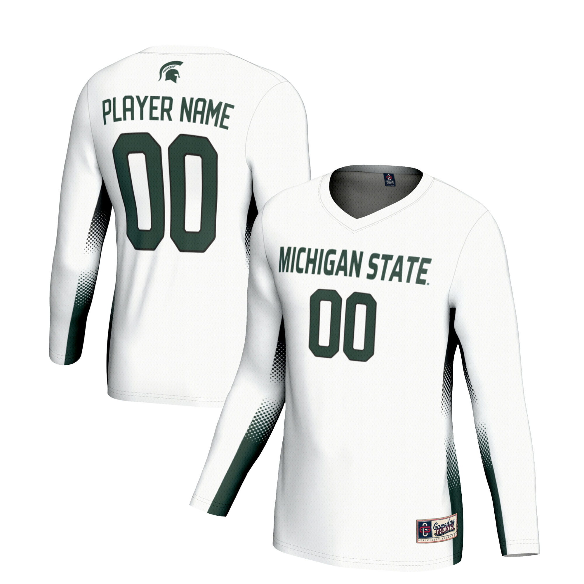Michigan State Spartans Gameday Greats Youth Lightweight Nil Women S Volleyball Jersey White