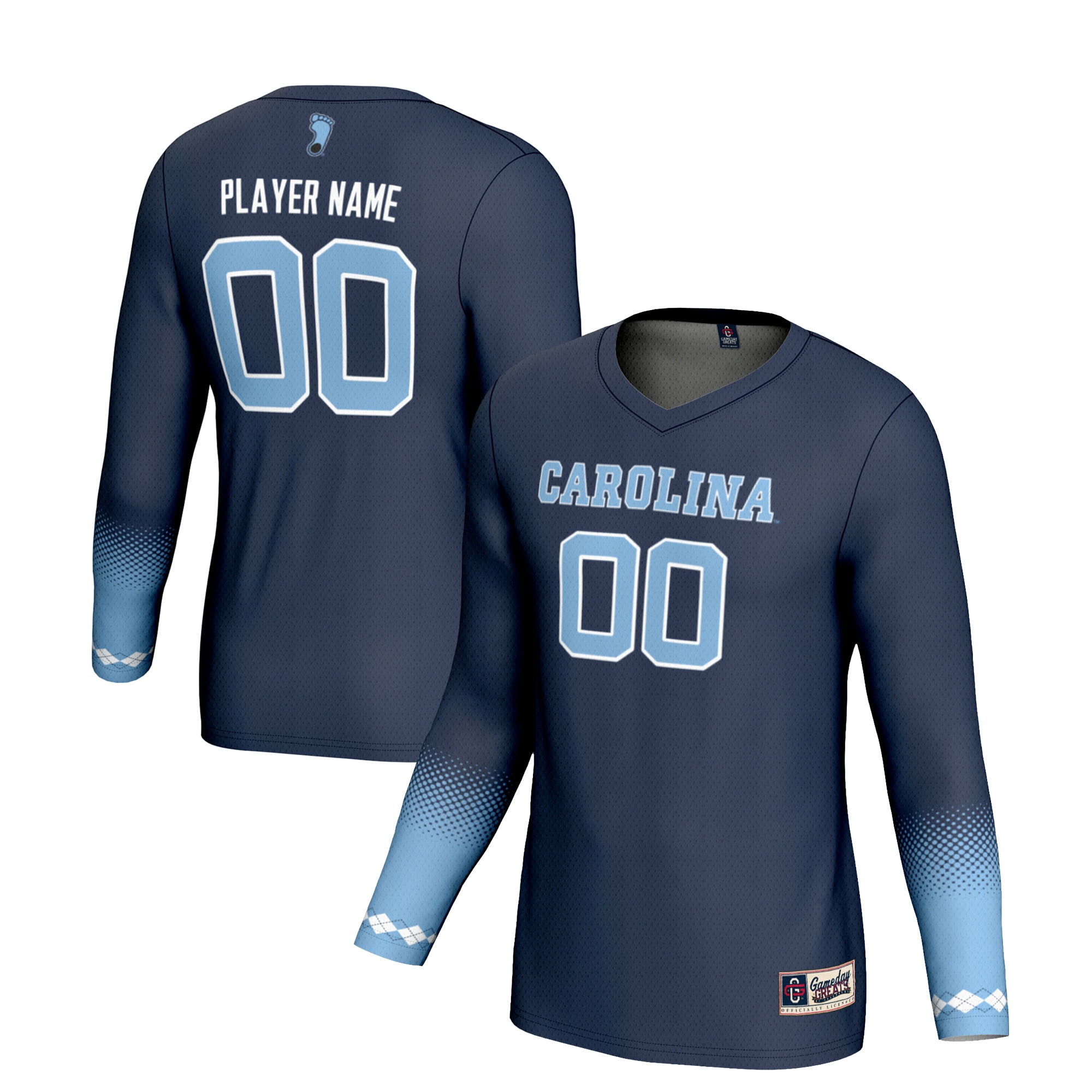 North Carolina Tar Heels Gameday Greats Unisex Pick A Player Nil Women S Volleyball Lightweight Jersey Navy