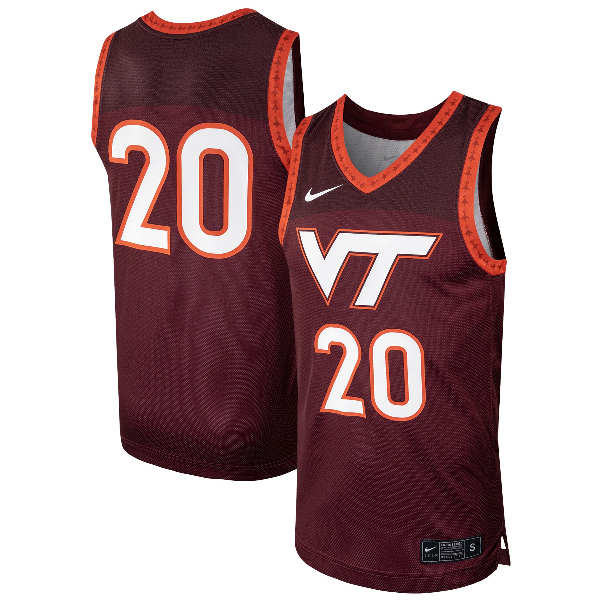 20 Virginia Tech Hokies Replica Basketball Jersey Maroon