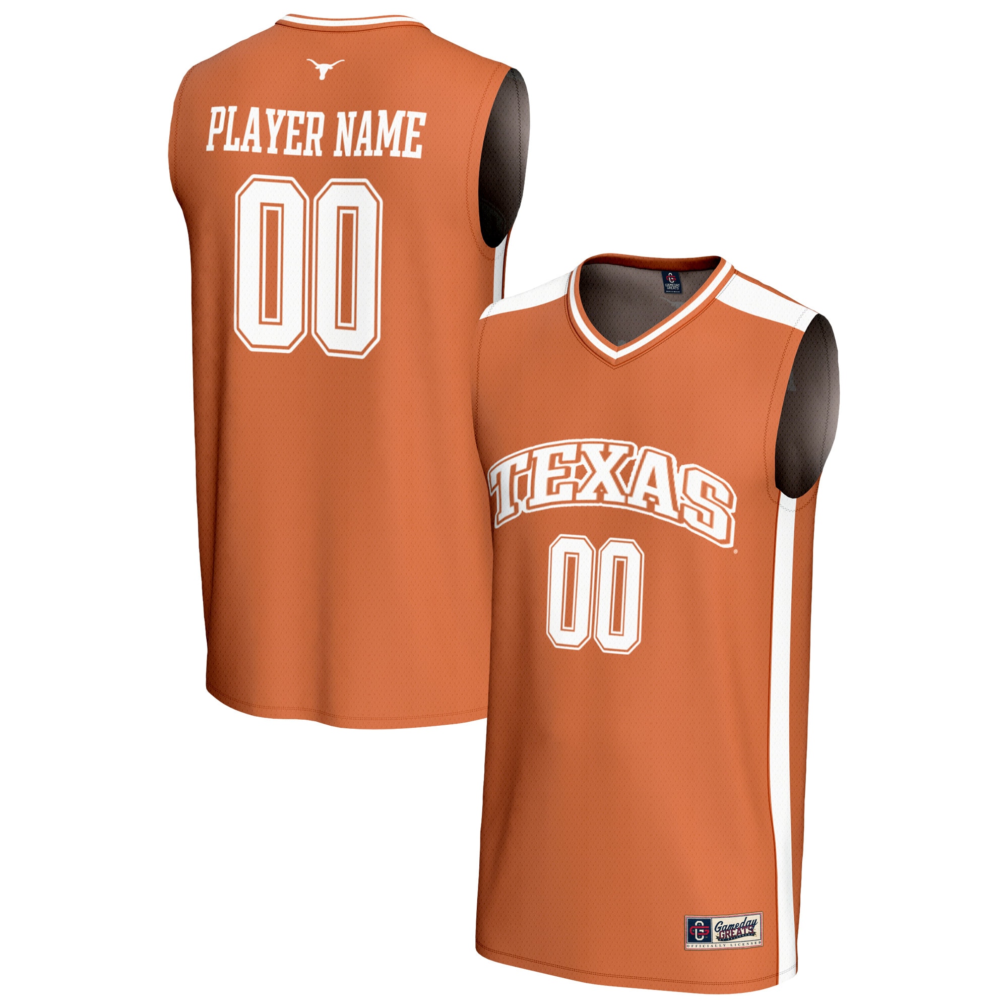 Texas Longhorns Gameday Greats Unisex Nil Pick A Player Lightweight Women S Basketball Fashion Jersey Texas Orange
