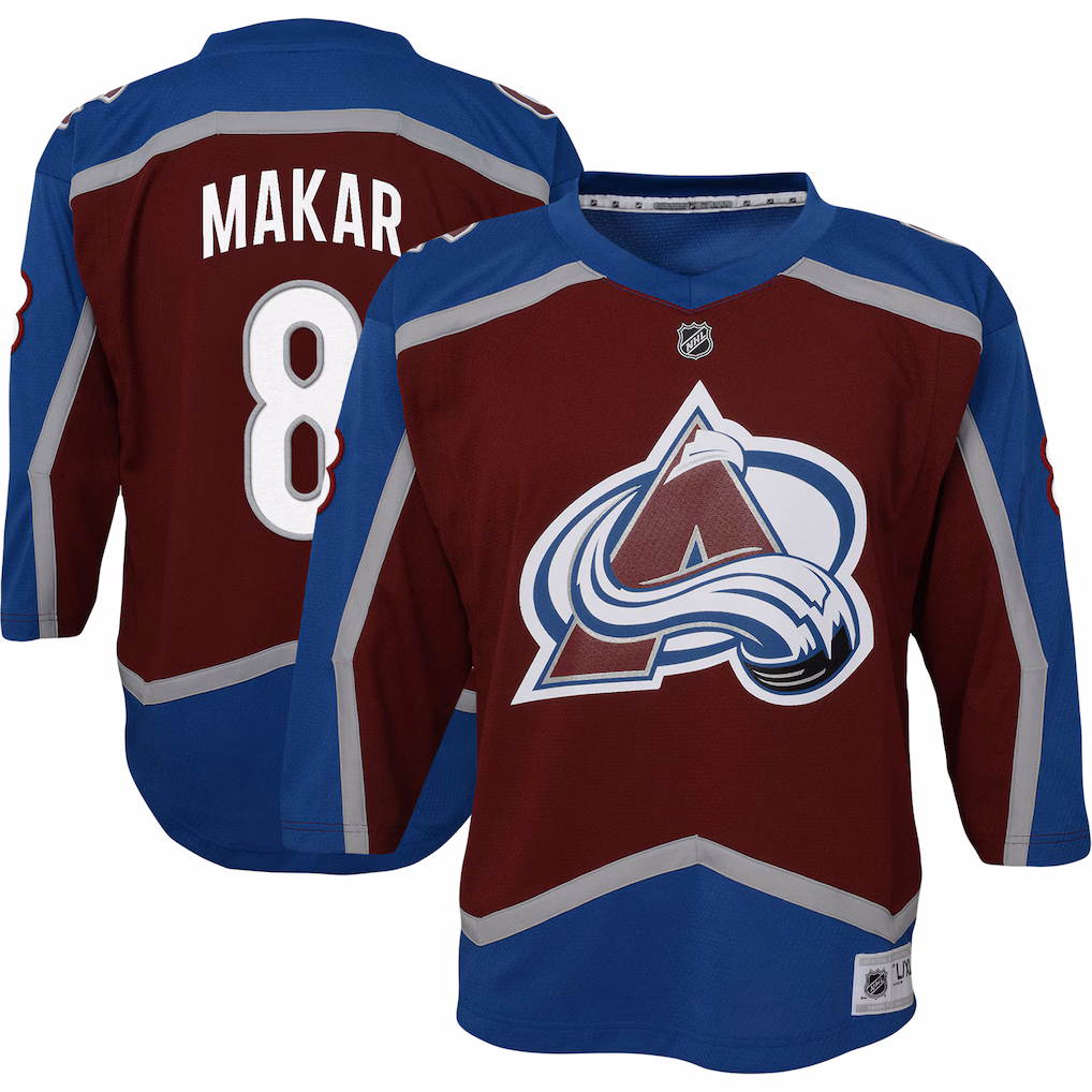 Cale Makar Colorado Avalanche Youth Home Premier Player Jersey Burgundy
