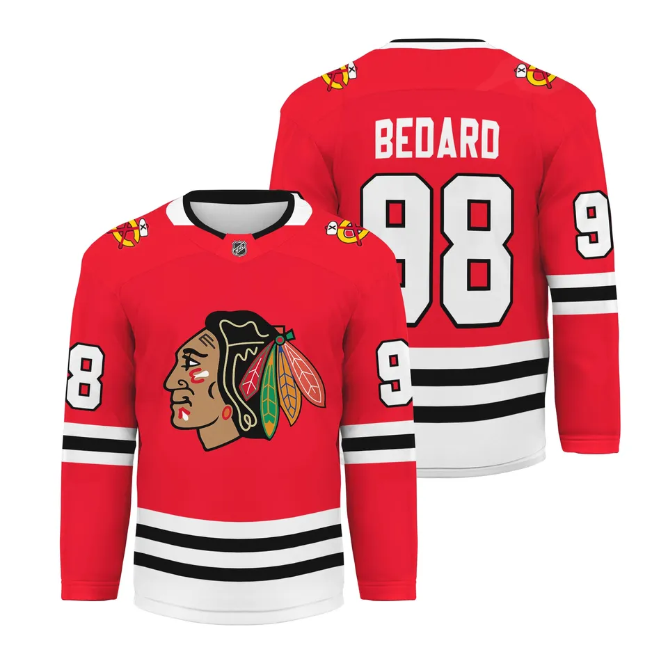 Connor Bedard Chicago Blackhawks Youth Home Premier Player Jersey Red