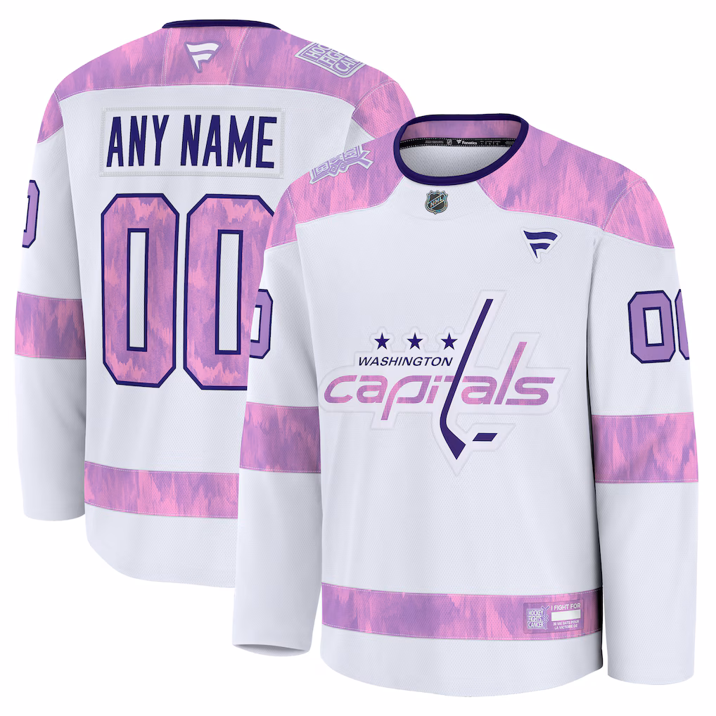 Dallas Stars 2024 Hockey Fights Cancer Custom Practice Jersey White