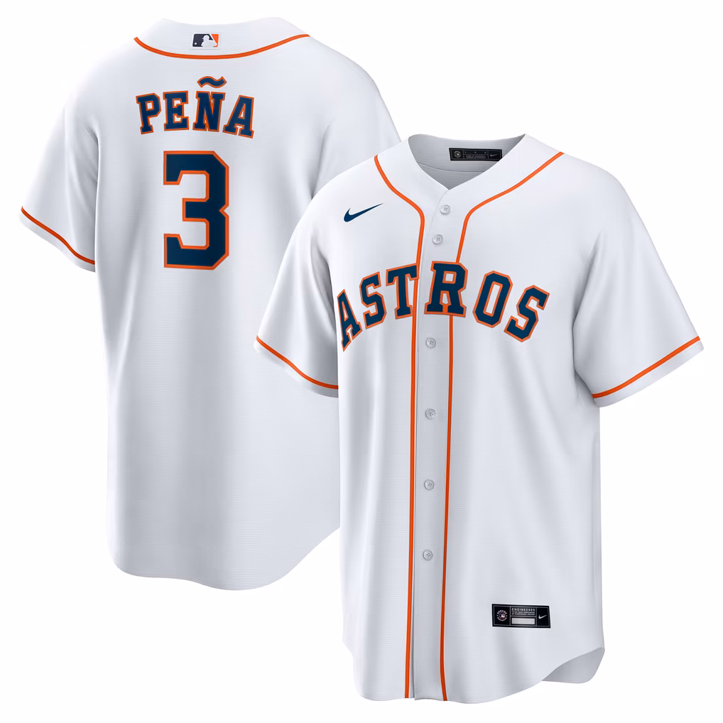 Jeremy Pe A Houston Astros Home Replica Jersey White