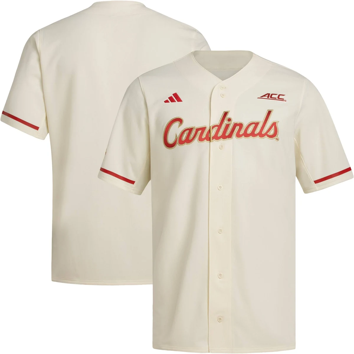 Louisville Cardinals Youth Replica Baseball Jersey Cream Youth