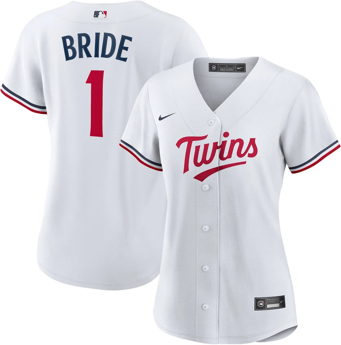 Minnesota Twins Women S 1 Bride Home Replica Jersey White