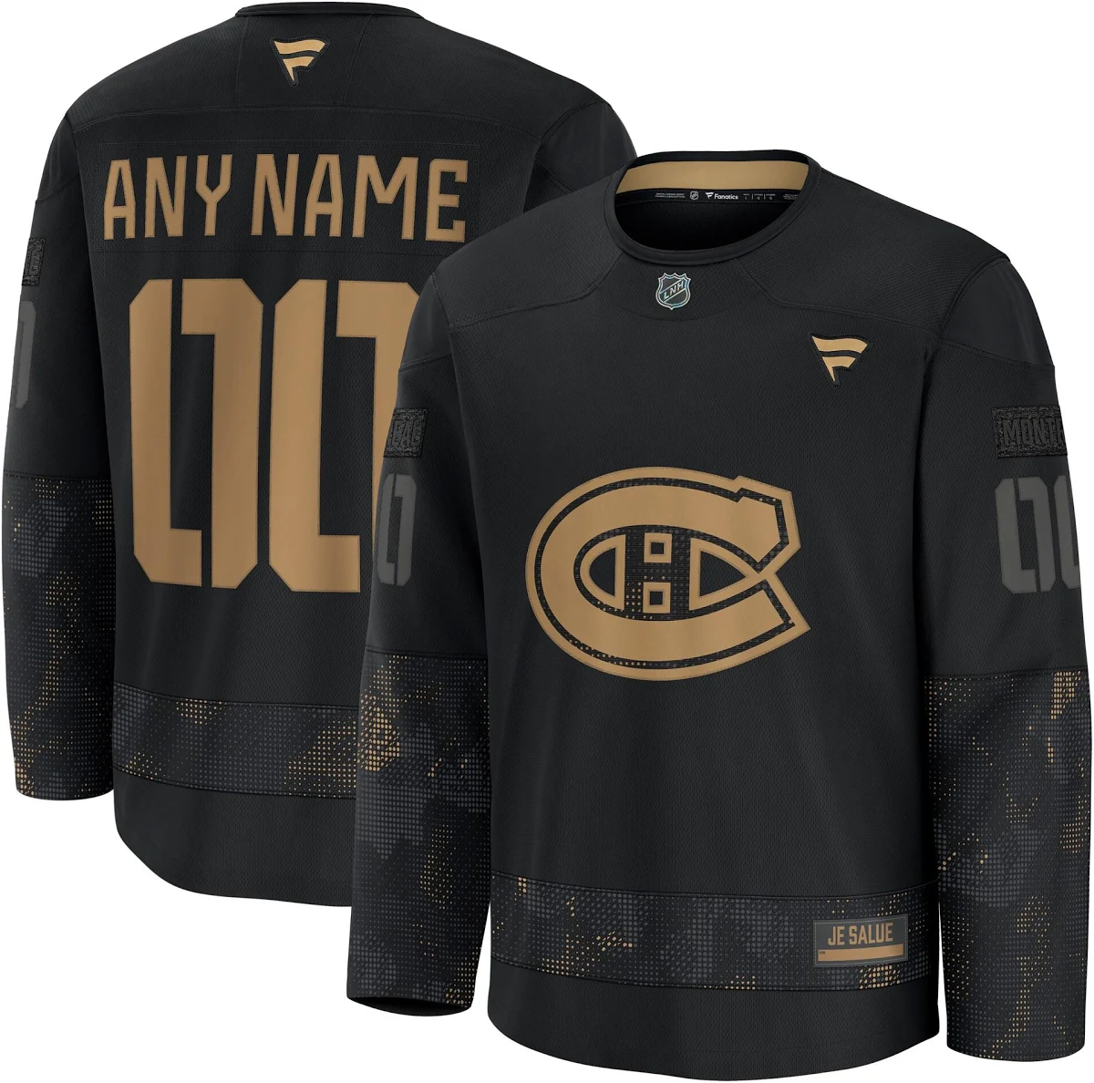 Montreal Canadiens Women S 2024 Military Appreciation Custom Practice Jersey Black Women