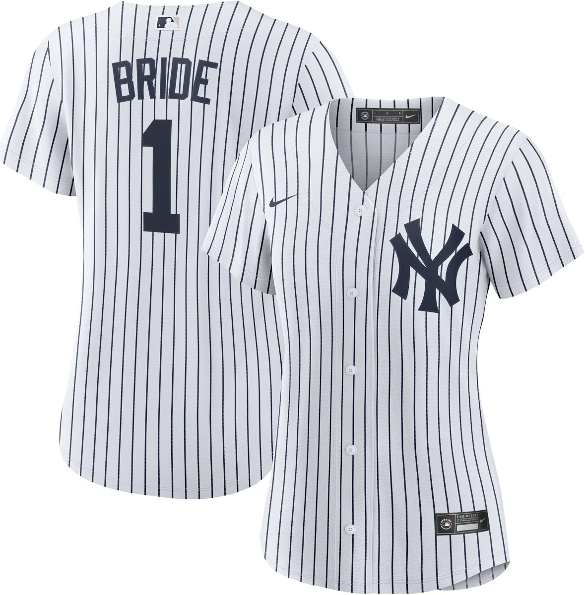 New York Yankees Women S 1 Bride Home Replica Jersey White