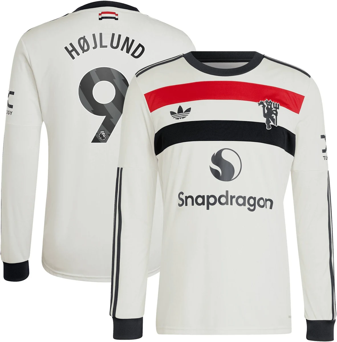 Rasmus H Jlund Manchester United Originals 2024/25 Third Replica Long Sleeve Jersey Cream