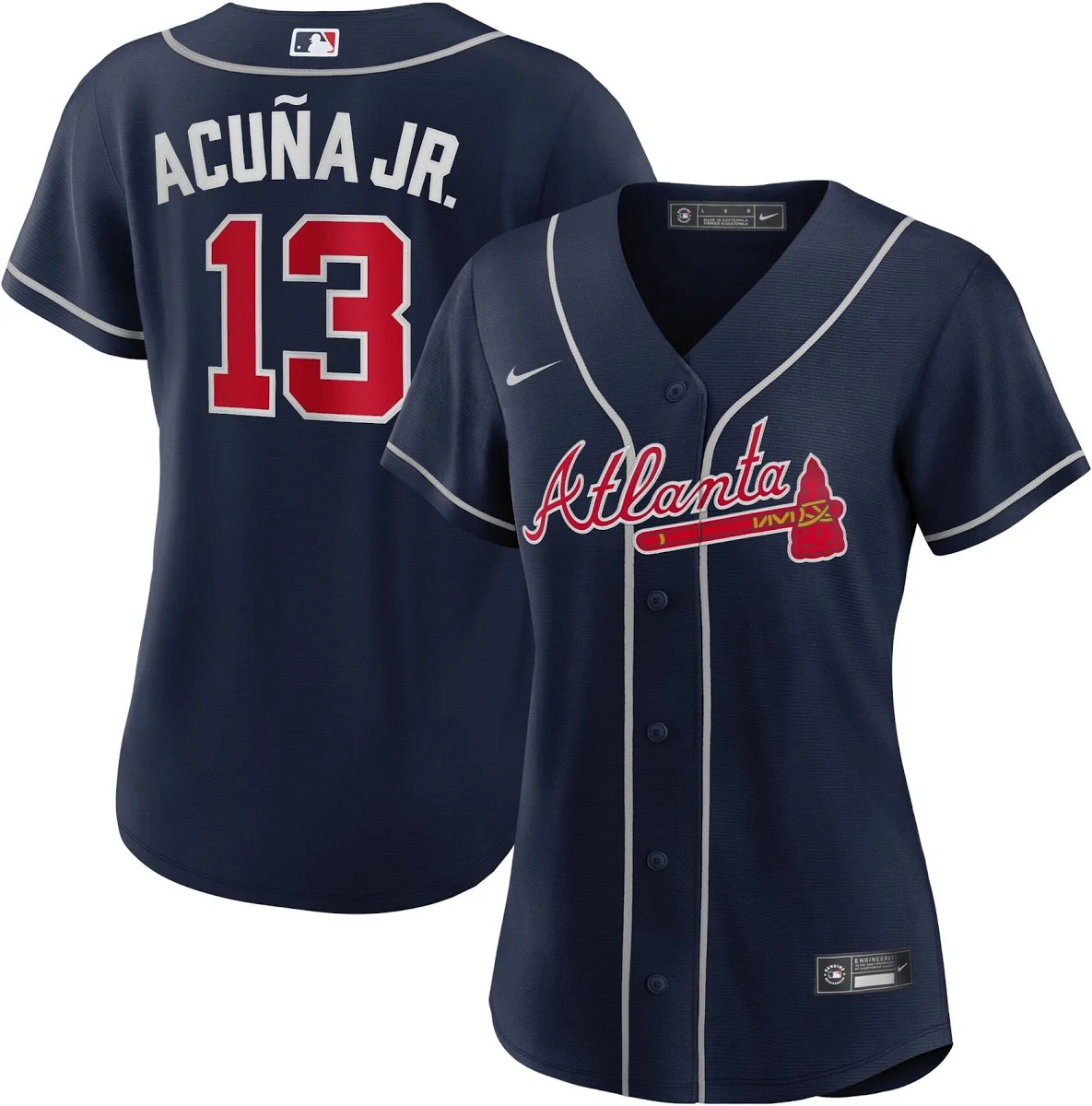 Ronald Acu A Jr Atlanta Braves Alternate Replica Jersey Navy