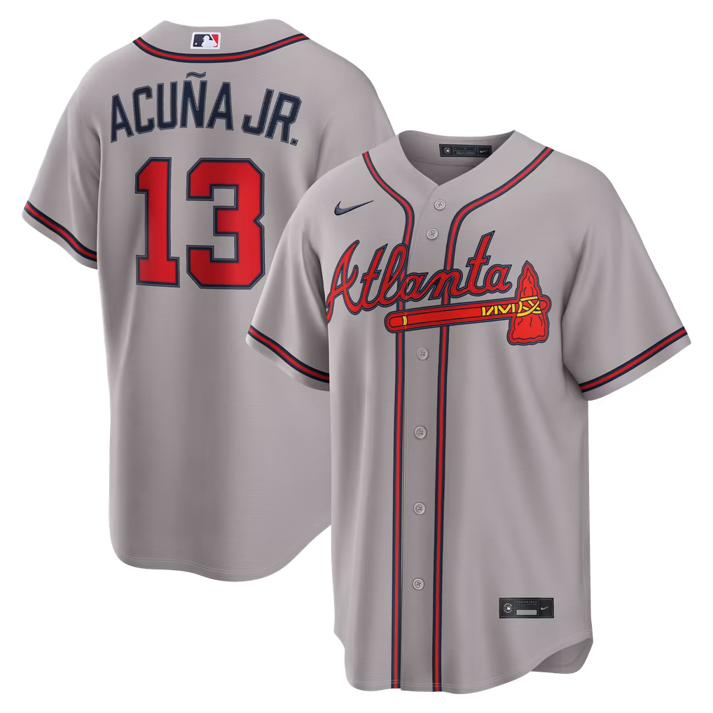Ronald Acu A Jr Atlanta Braves Road Replica Jersey Gray