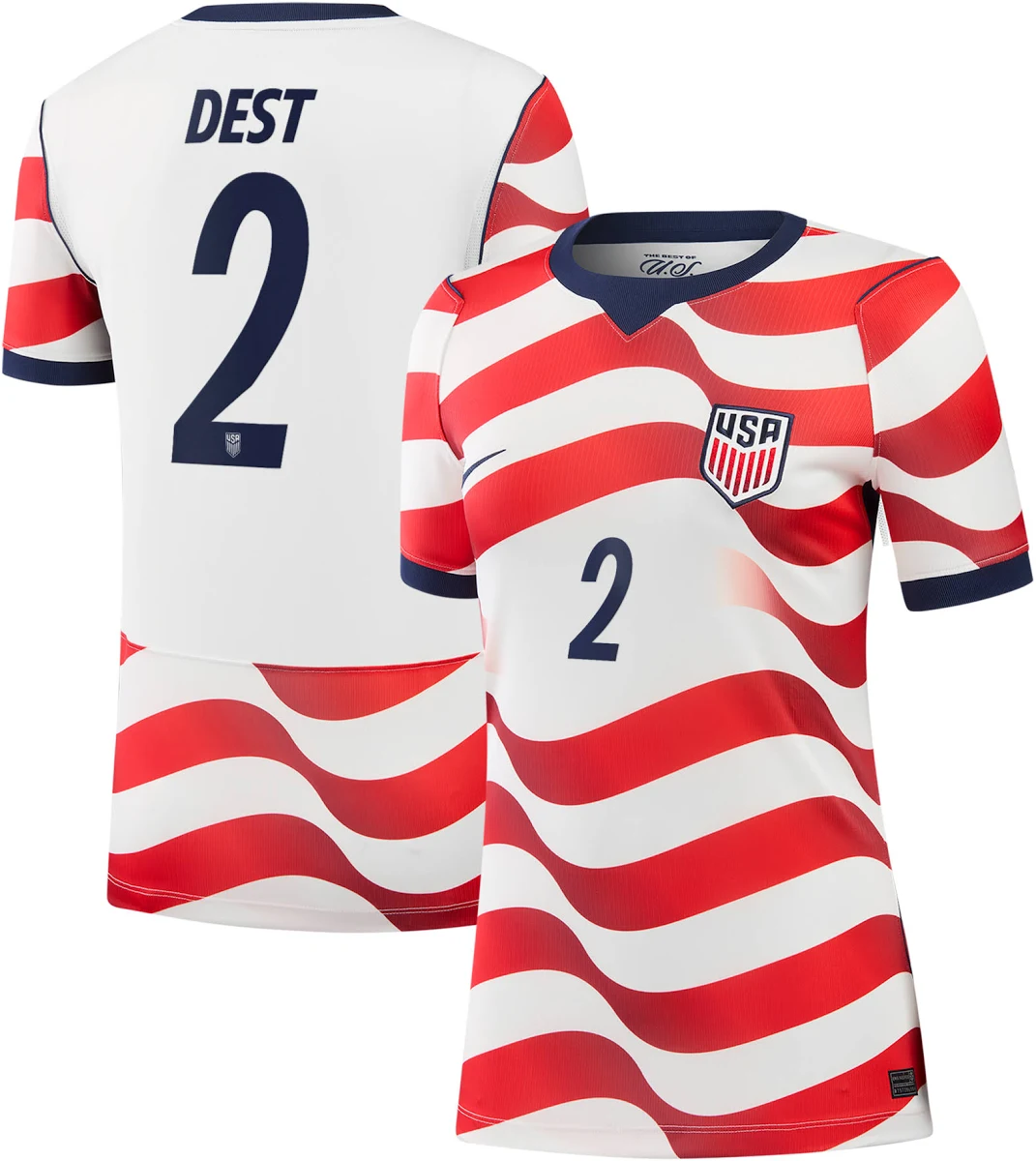 Sergi O Dest Usmnt 2026 Home Stadium Replica Jersey White