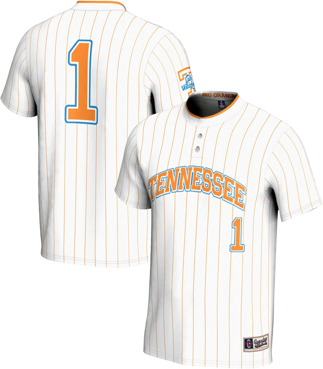 Tennessee Volunteers Gameday Greats Unisex Softball Lightweight Fashion Jersey White