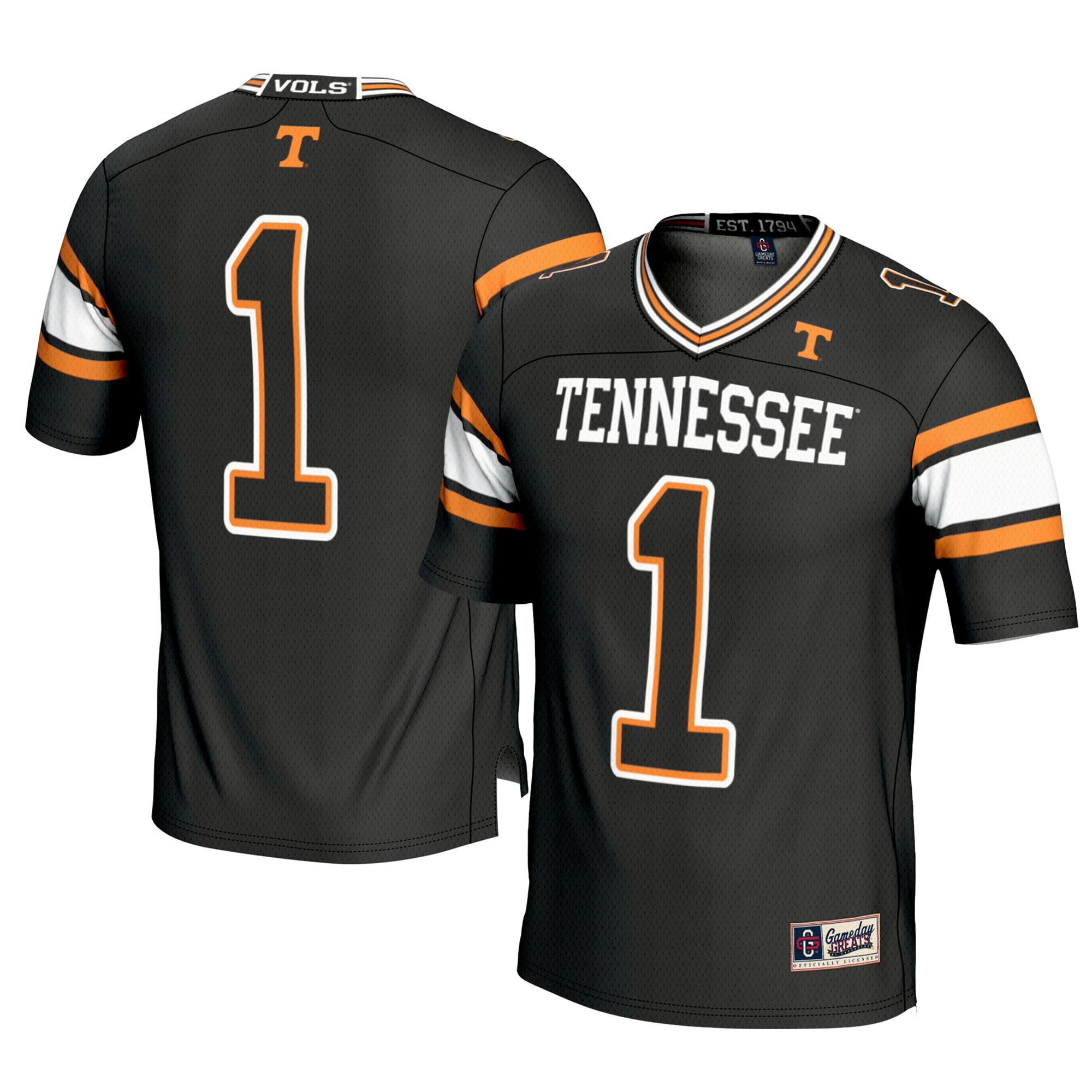 1 Tennessee Volunteers Women S Gameday Greats Football Jersey Black Women