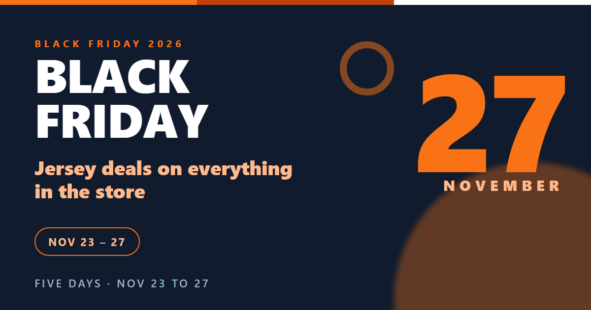Black Friday 2026 sale dates at JerseyHub Pro