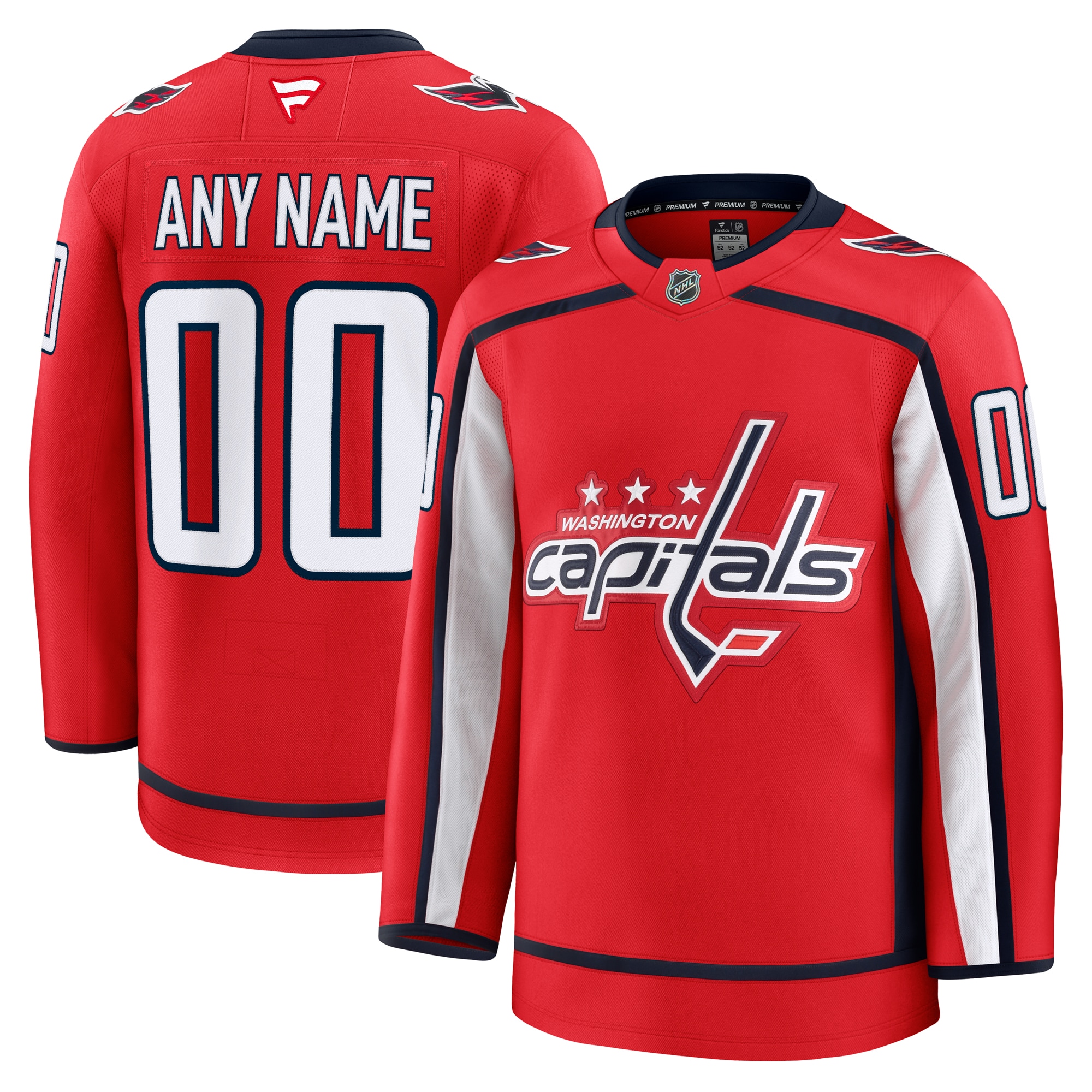 Washington Capitals Youth Home Premium Custom Jersey Red Youth