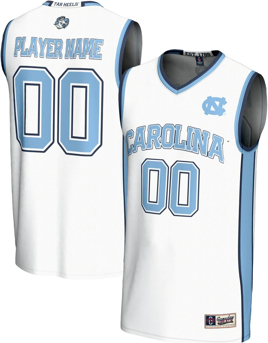 North Carolina Tar Heels Youth Gameday Greats Nil Pick A Player Lightweight Basketball Fashion Jersey White Youth