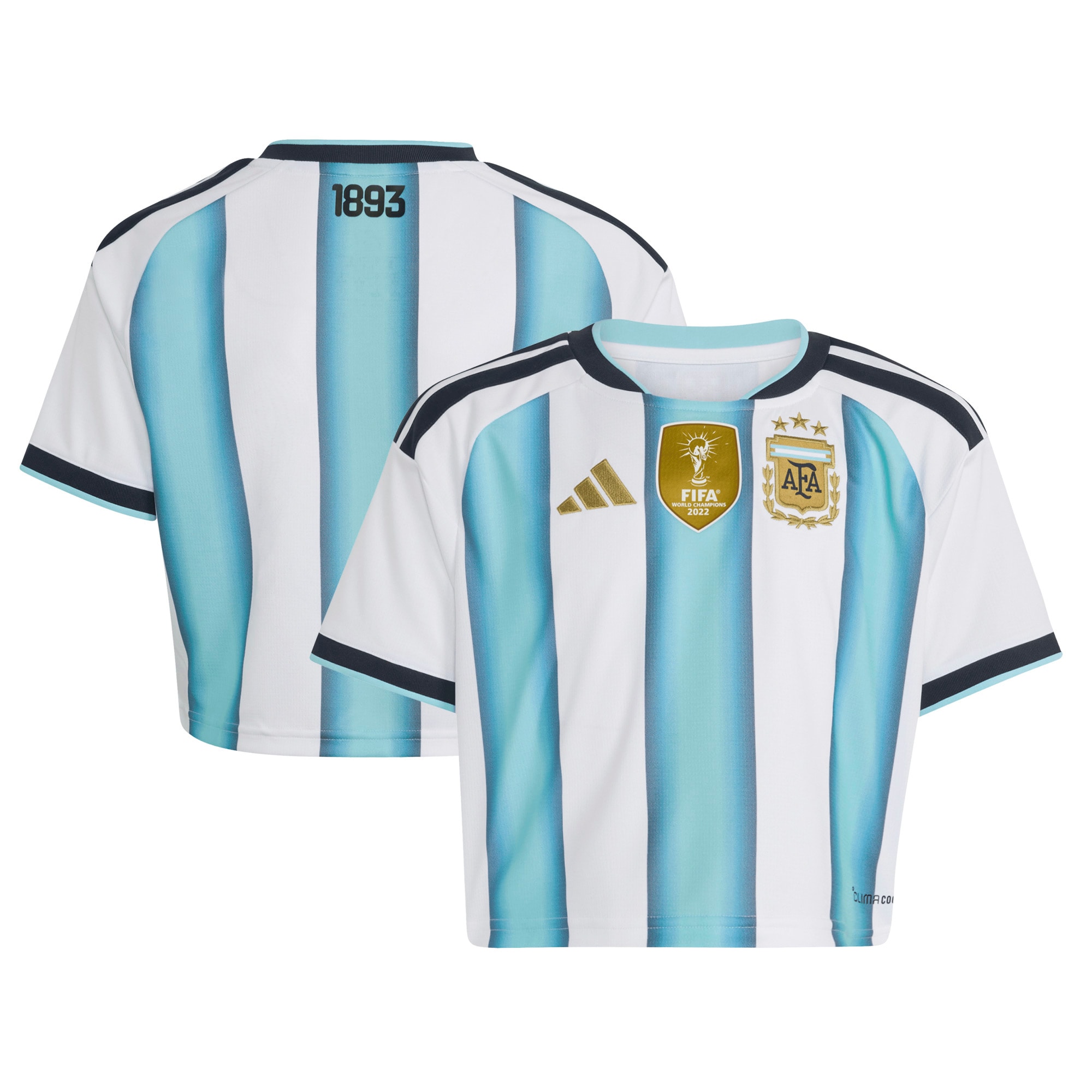 Argentina National Team Women S Home 2022 Winners Cropped Replica Jersey White
