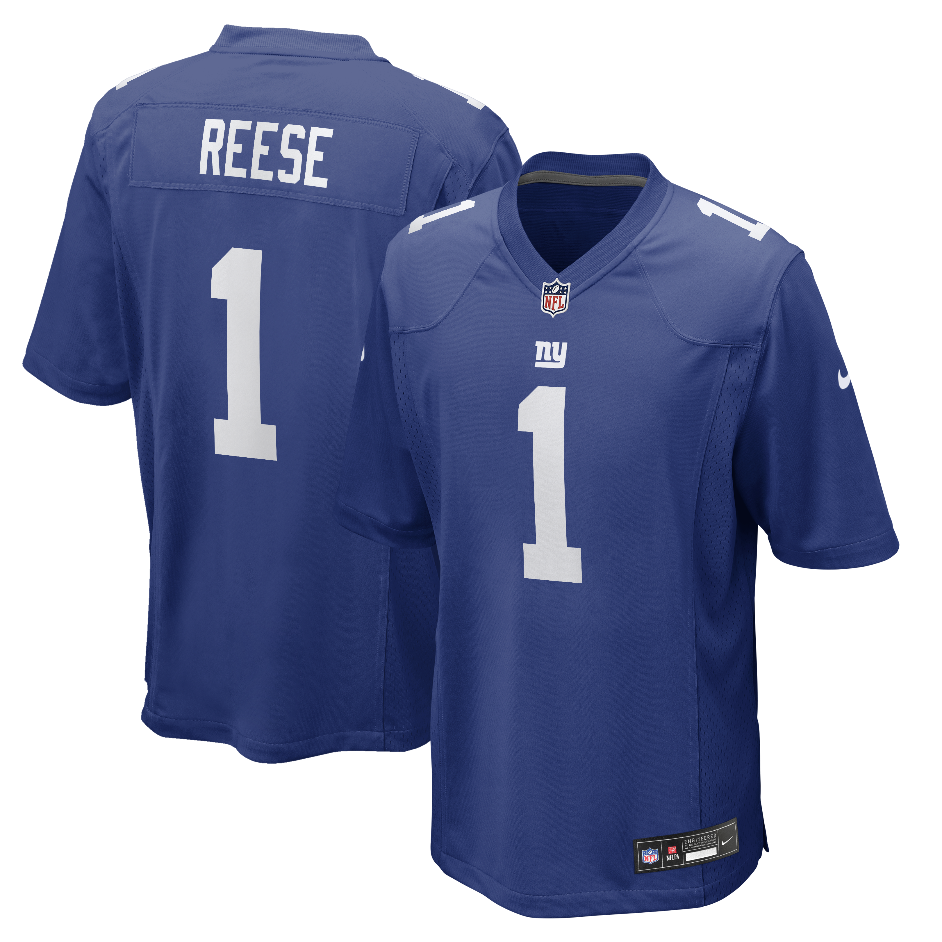 Arvell Reese New York Giants Youth 2026 Nfl Draft First Round Pick No 5 Team Game Jersey Royal Youth