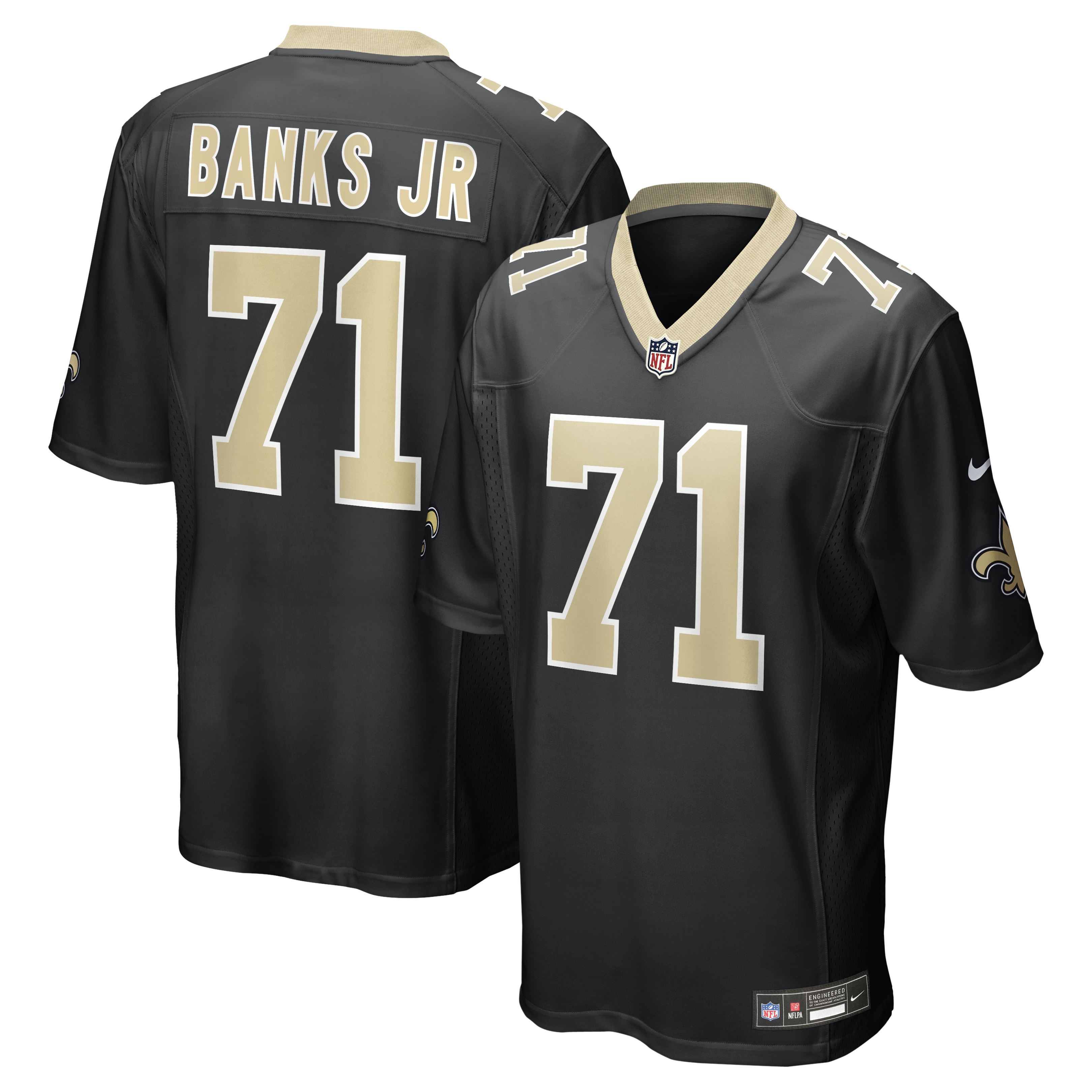 Kelvin Banks Jr New Orleans Saints Women S Game Player Jersey Black Women