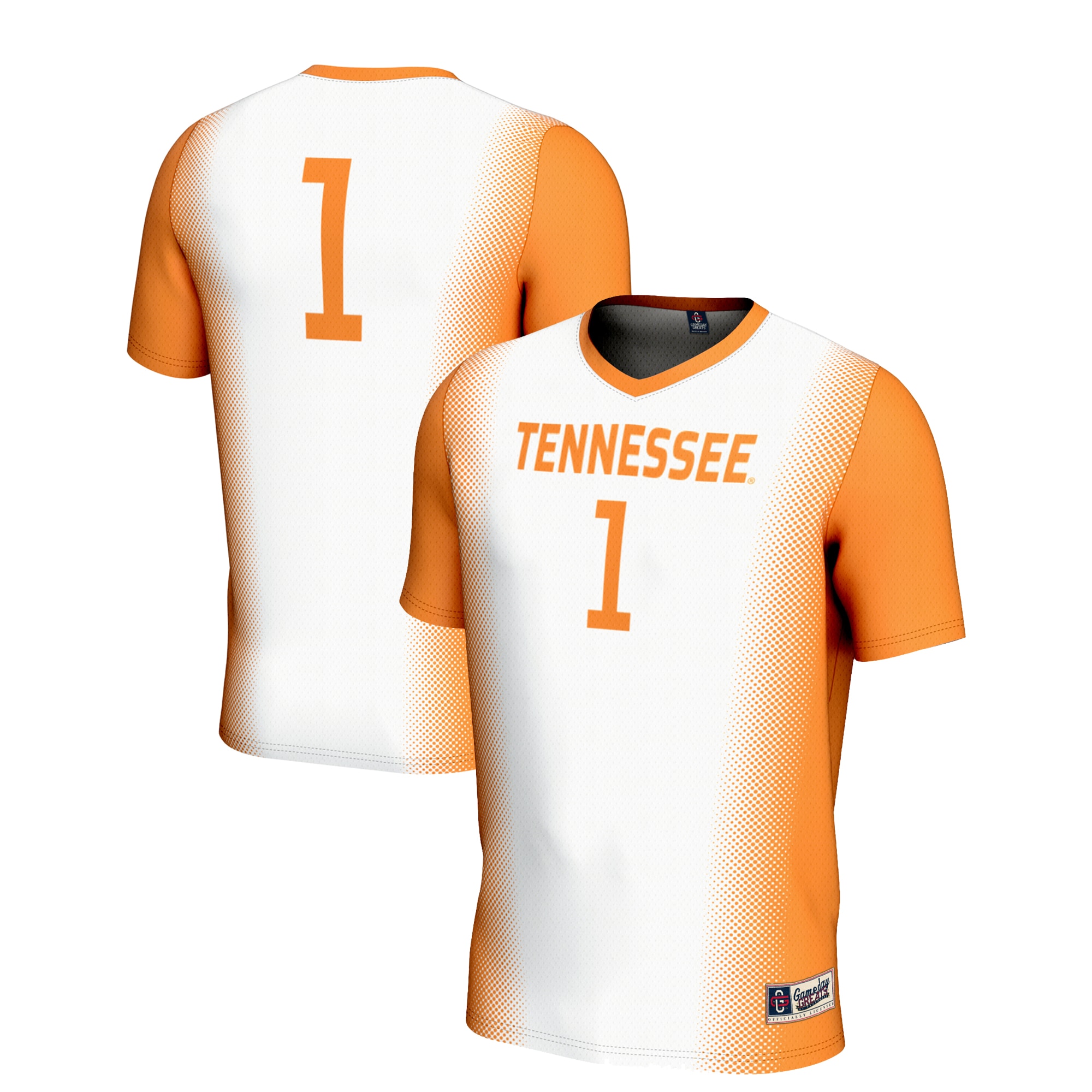 1 Tennessee Volunteers Gameday Greats Unisex Lightweight Women S Soccer Jersey White