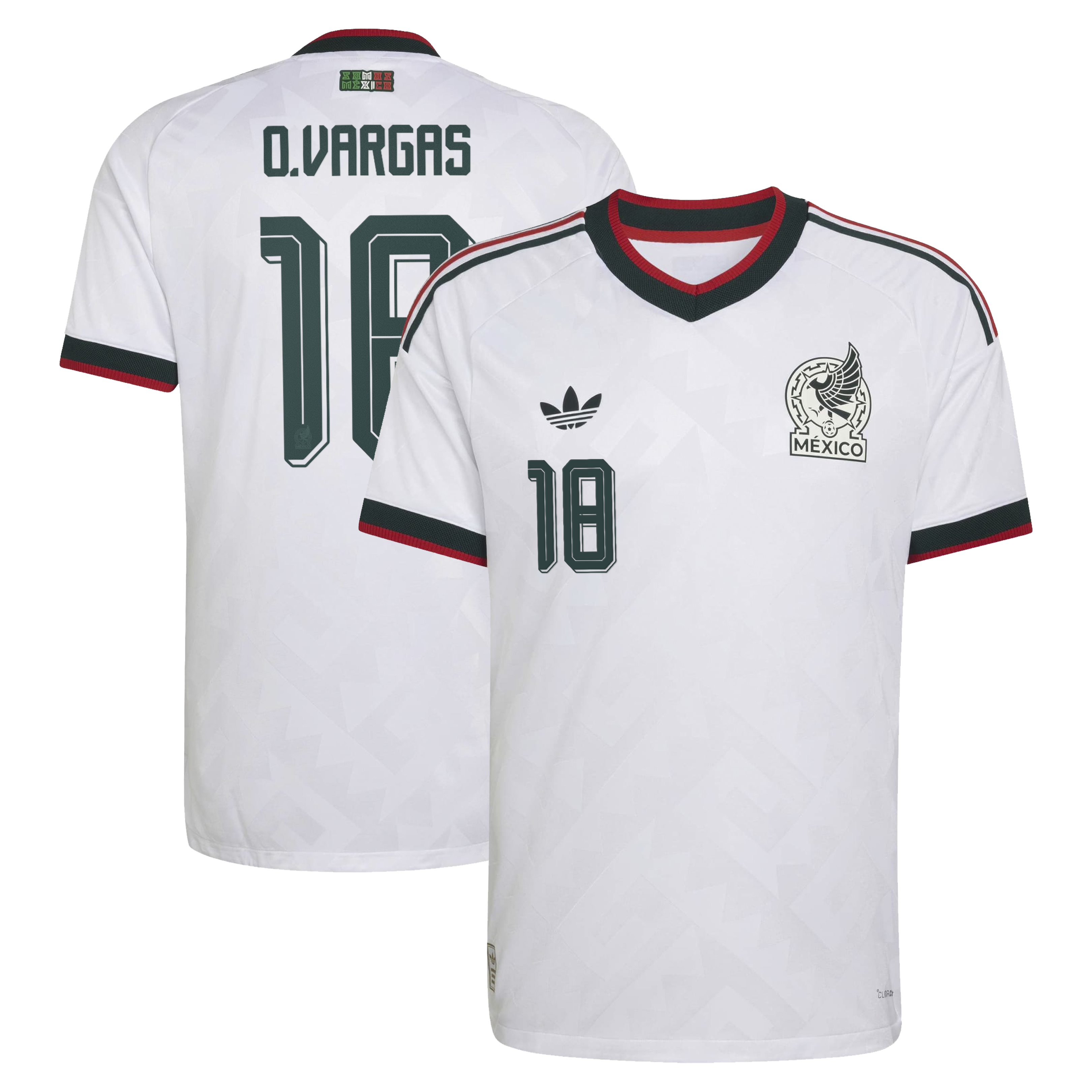 Obed Vargas Mexico National Team 2026 Away On Field Jersey White