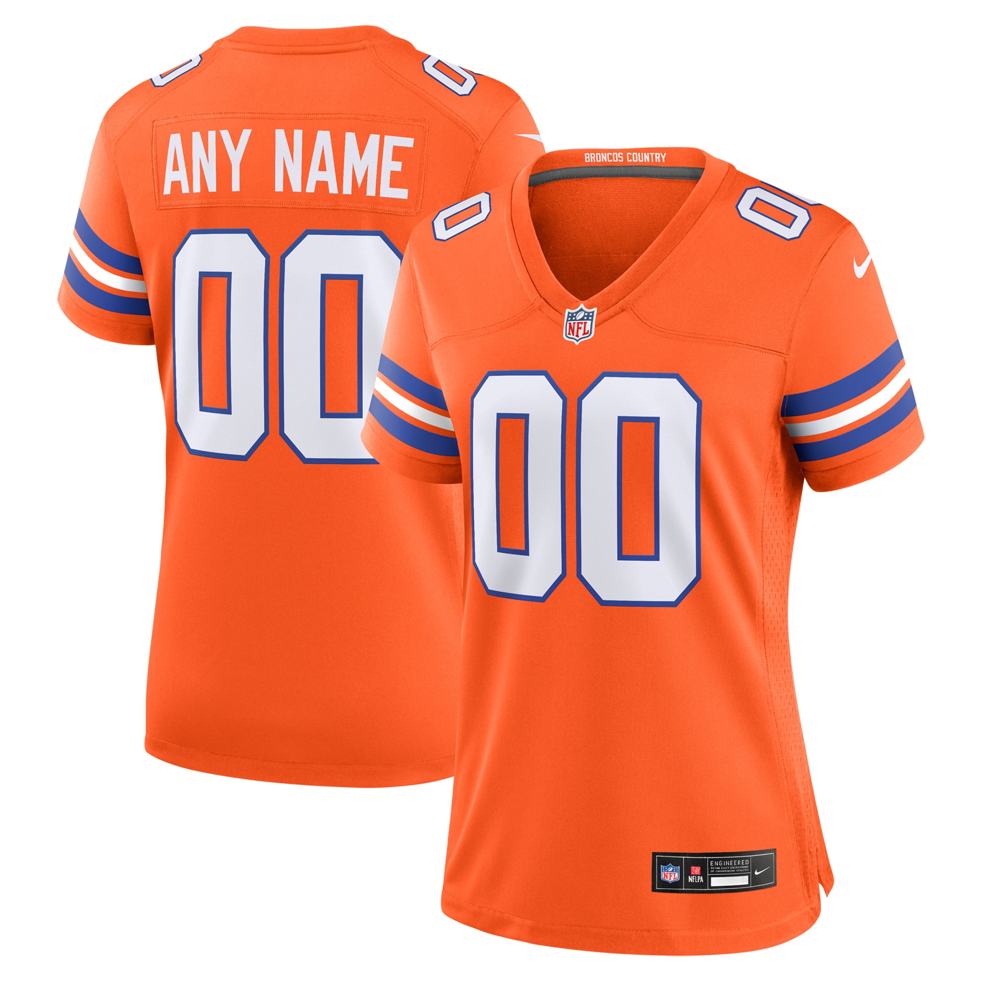 Denver Broncos Women S Mile High Collection 1977 Throwback Custom Game Jersey Orange