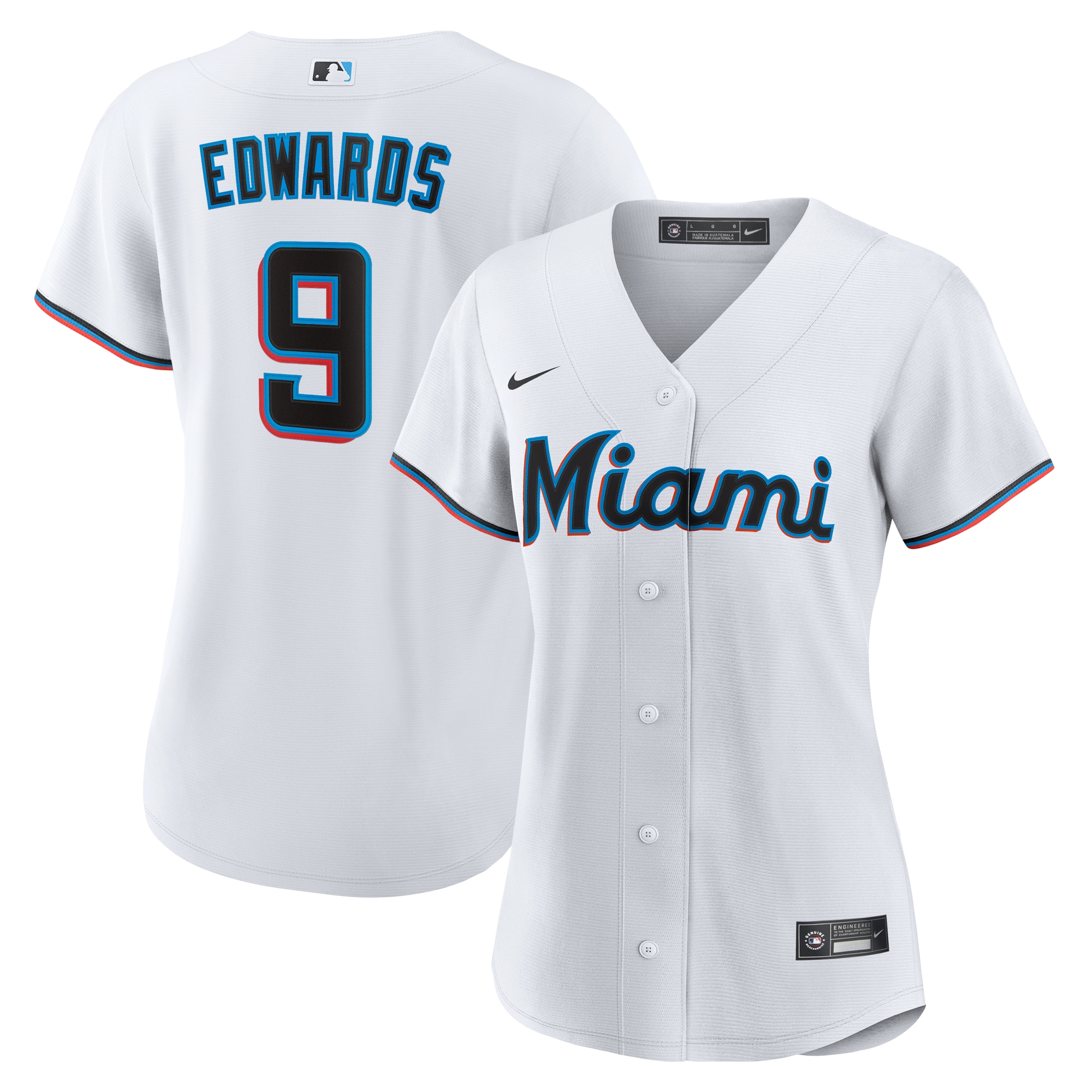 Xavier Edwards Miami Marlins Women S Home Replica Jersey White