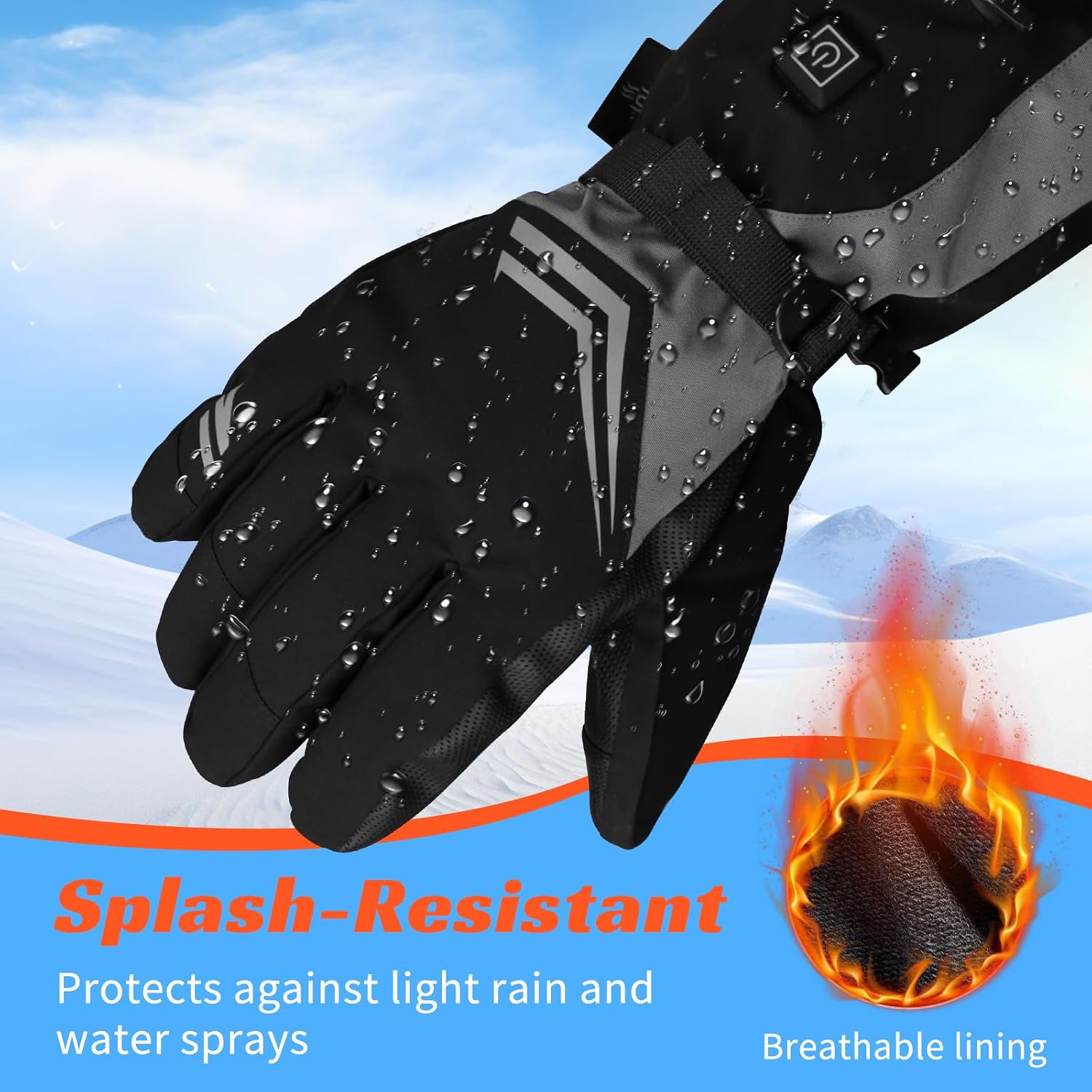 Heated Gloves, 7500mAh Rechargeable Heated Gloves for Men Women, 3 Heating Modes, Portable Touchscreen Thermal Glove Hand Warmers for Outdoor Work, Motorbike Cycling, Camping Hiking, XL