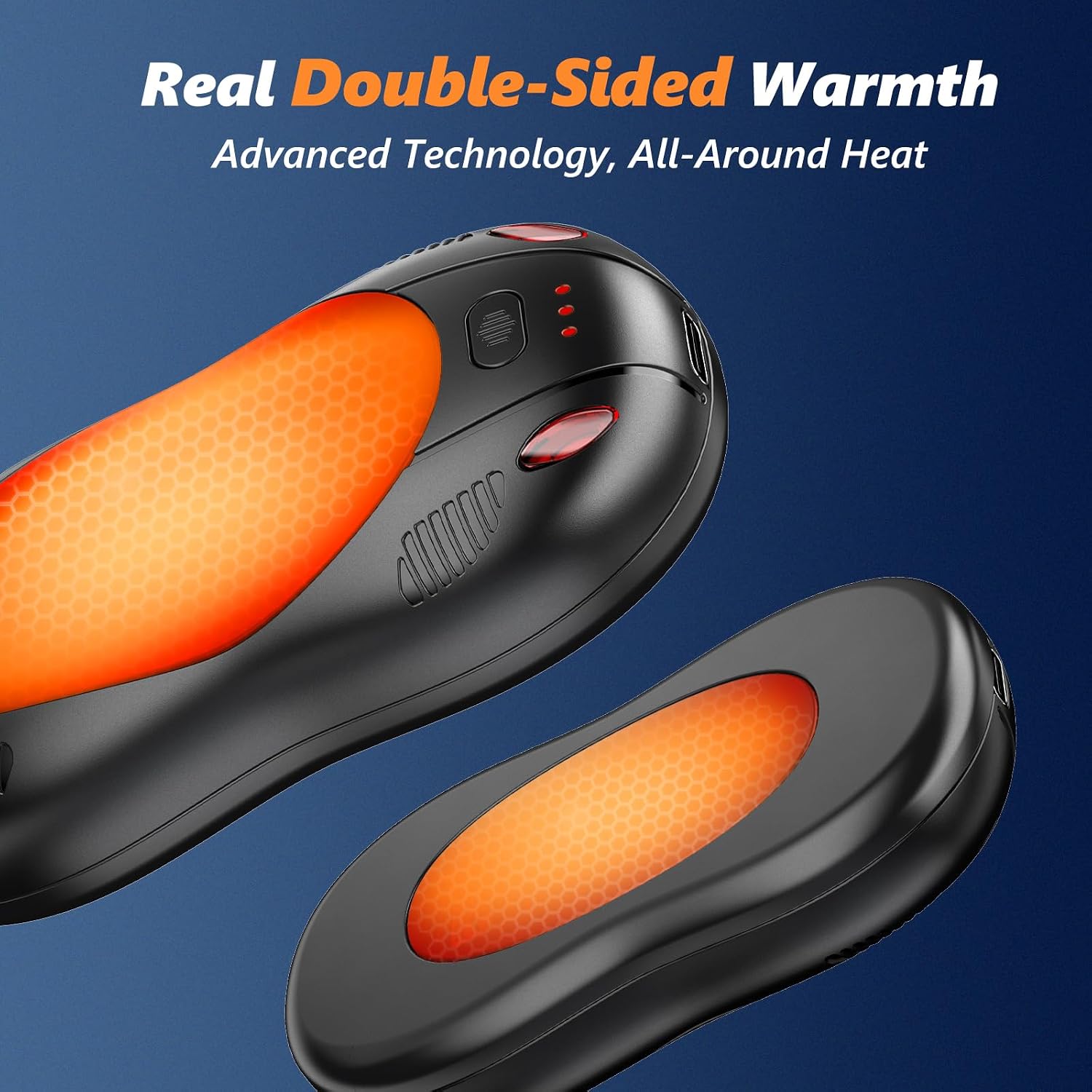 10000mAh Rechargeable Hand Warmers 2 pack, Double Side Heating Electric Magnetic Handwarmers, Portable Pocket-Sized Heater, for Raynauds, Outdoor Hunting Golf Camping, Women Mens Tech Gifts
