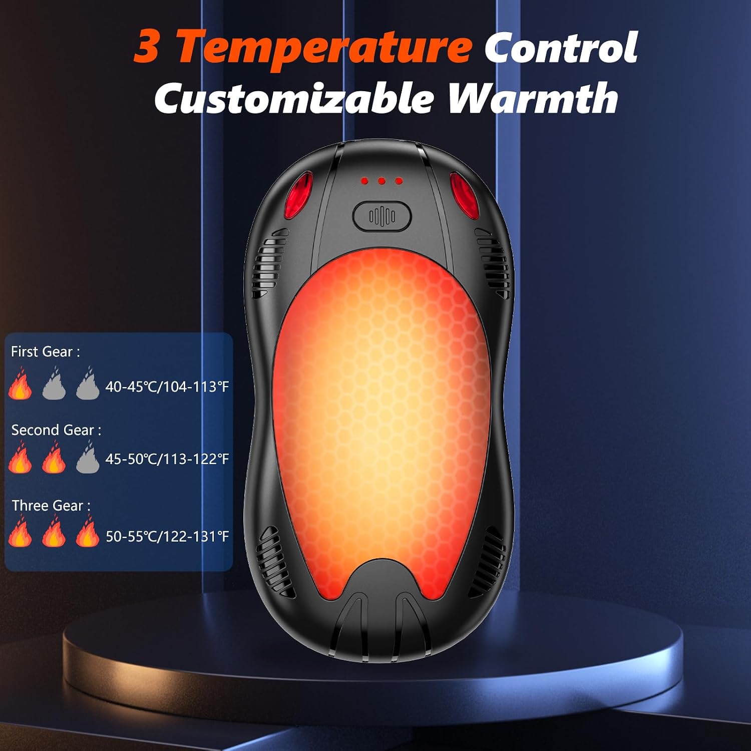 10000mAh Rechargeable Hand Warmers 2 pack, Double Side Heating Electric Magnetic Handwarmers, Portable Pocket-Sized Heater, for Raynauds, Outdoor Hunting Golf Camping, Women Mens Tech Gifts
