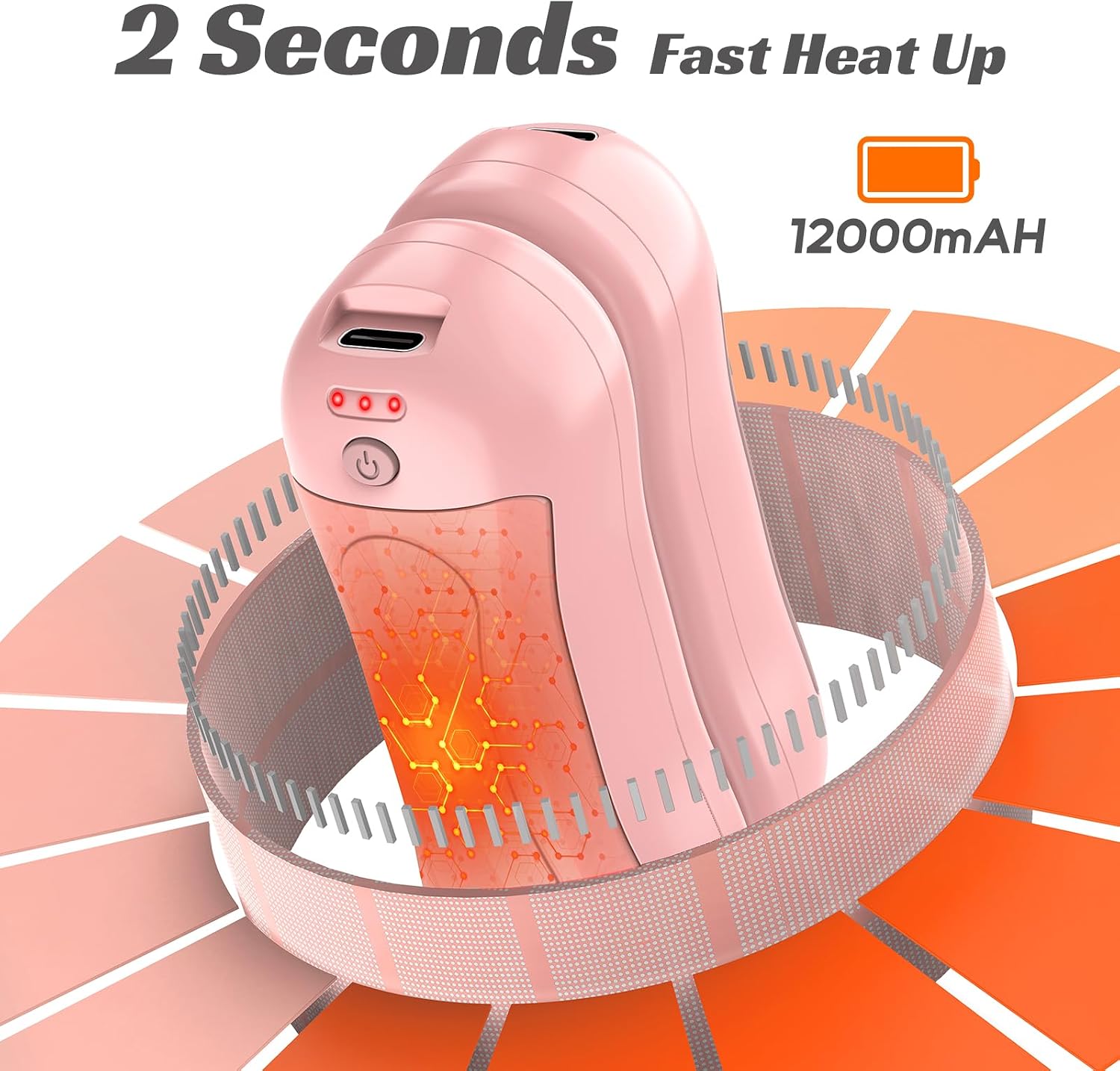 Hand Warmers Rechargeable,6000mAh Electric Hand Warmers,USB Portable Pocket Heater 3 Heat Settings,AI-Smart Chips Safe Heat,Women Mens Gift for Indoor,Outdoor