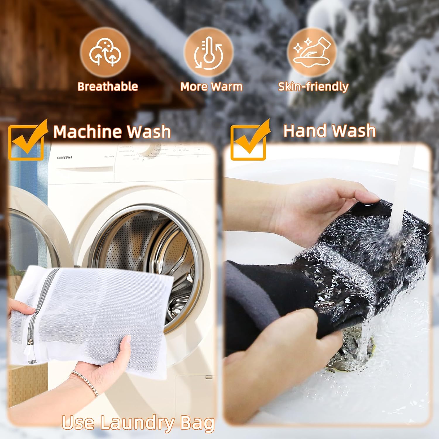 Heated Socks for Men Women,Ferdiiz 7500mAh Rechargeable Battery Winter Warmers with 4 Heat Levels,Full Foot Electric Heating Socks for Skiing, Hiking,Cycling | Machine Washable Cold Foot Warmer