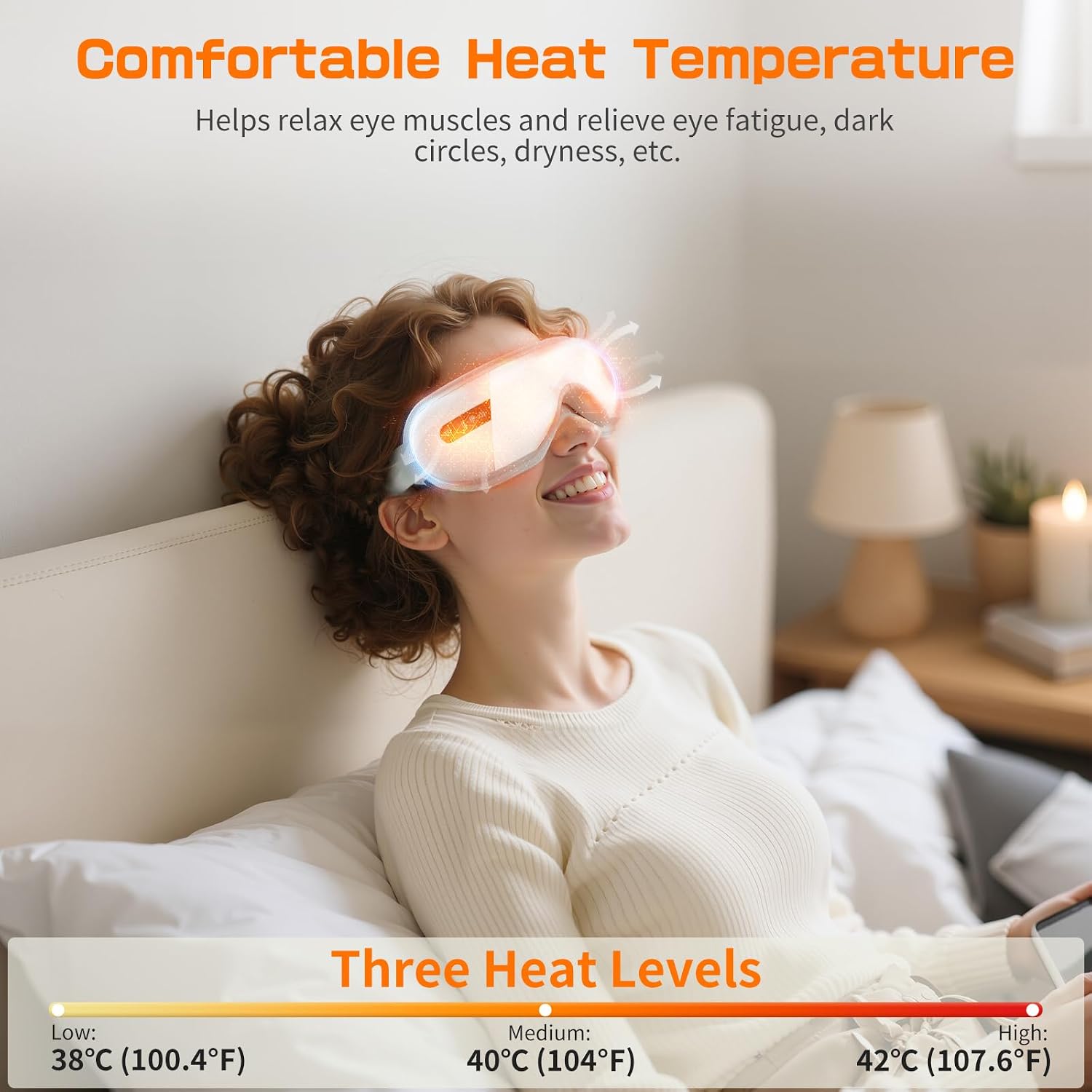 Electric Eye Massager with Heat & Bluetooth Music