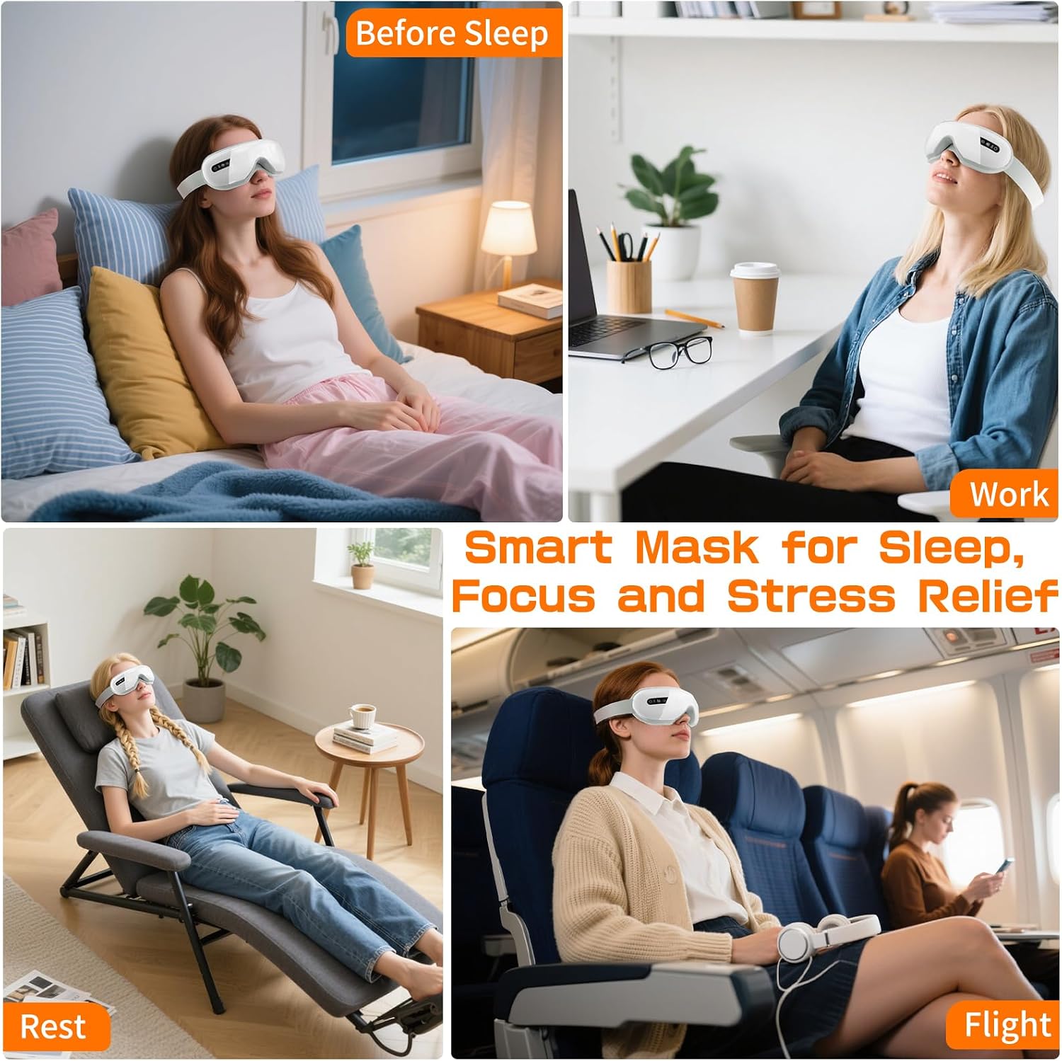 Electric Eye Massager with Heat & Bluetooth Music