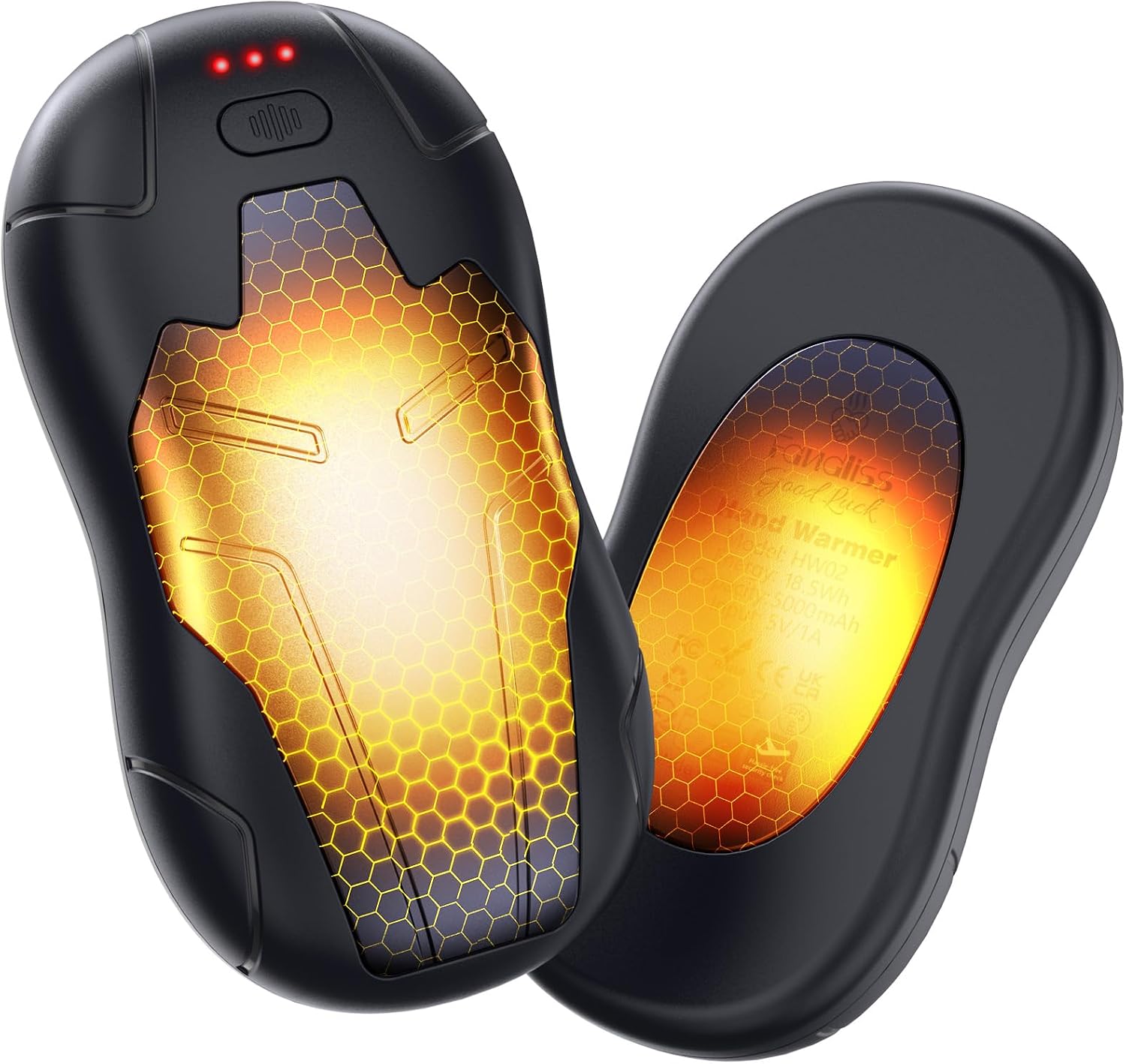 10000mAh Rechargeable Hand Warmer, Double-Sided Magnetic | Magnetic Dual Hand Warmers, fast double-sided heating. Fits gloves & pockets, ideal for commute, hiking, winter use & gifts