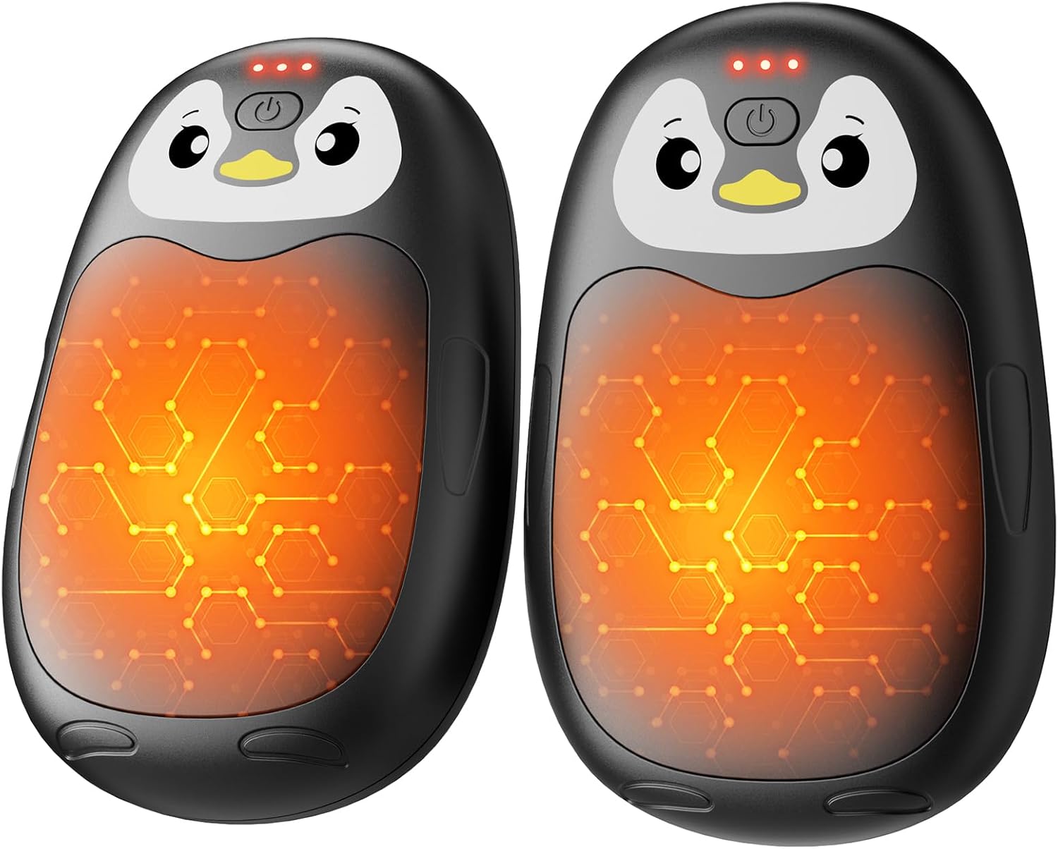 Hand Warmers Rechargeable, 8000mAh Electric Handwarmers, 2 pack Pocket HandWarmer, 3 Levels Heating, Portable for Pocket, Gloves, Golf Skiing Camping, Tech Gifts for Men Women, Black