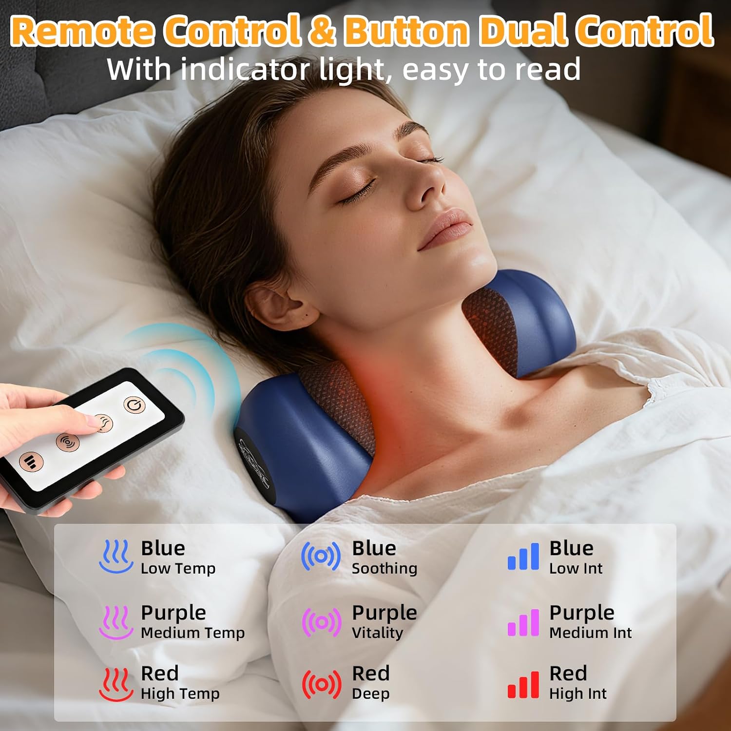 Masajeador de cuello con calor, almohada masajeadora de cuello con 3 modos y calor, masaje eléctrico inalámbrico 3 en 1 de hombro con 2000 mAh, regalo para mujeres y hombres de Navidad | 3-in-1 Wireless Electric Shoulder Massage with 2000mAH, Gift for Wom
