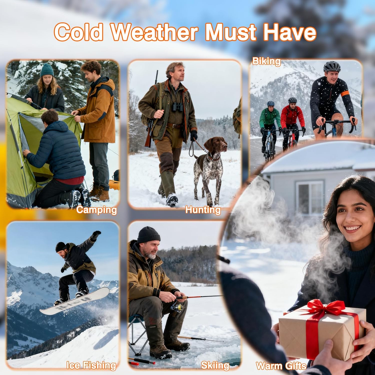 Heated Socks for Men Women,Ferdiiz 7500mAh Rechargeable Battery Winter Warmers with 4 Heat Levels,Full Foot Electric Heating Socks for Skiing, Hiking,Cycling | Machine Washable Cold Foot Warmer