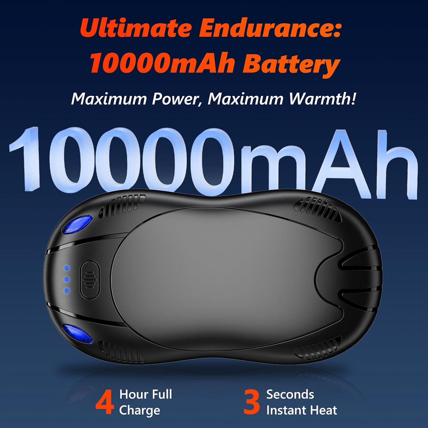 10000mAh Rechargeable Hand Warmers 2 pack, Double Side Heating Electric Magnetic Handwarmers, Portable Pocket-Sized Heater, for Raynauds, Outdoor Hunting Golf Camping, Women Mens Tech Gifts