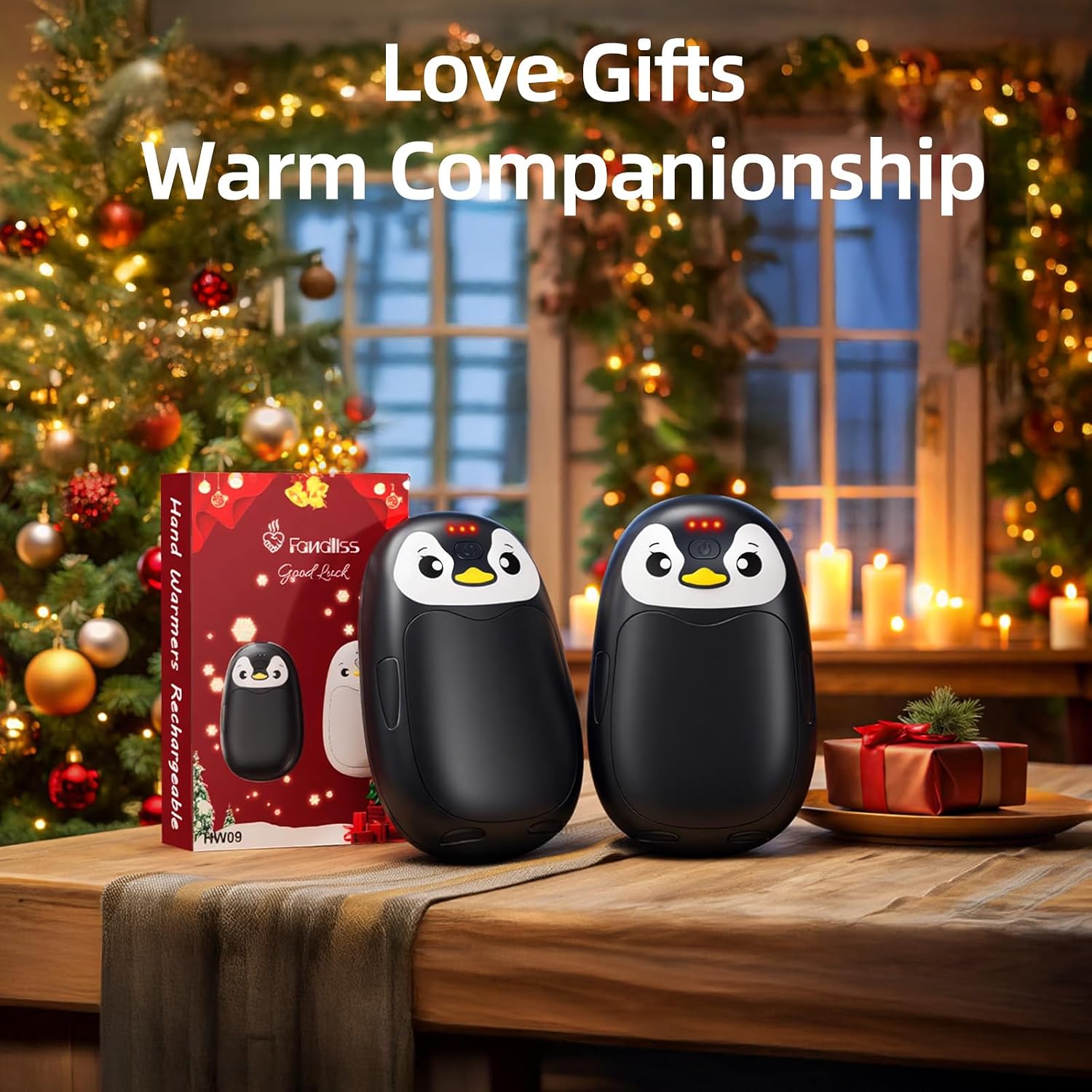Rechargeable Hand Warmers, 8000mAh Electric Handwarmers, Magnetic Hand Warmer 2 pack, 3 Levels Heater, Up to 52℃, Portable for Pocket,Gloves,Golf Skiing Camping,Tech Gifts for Men Women,Black